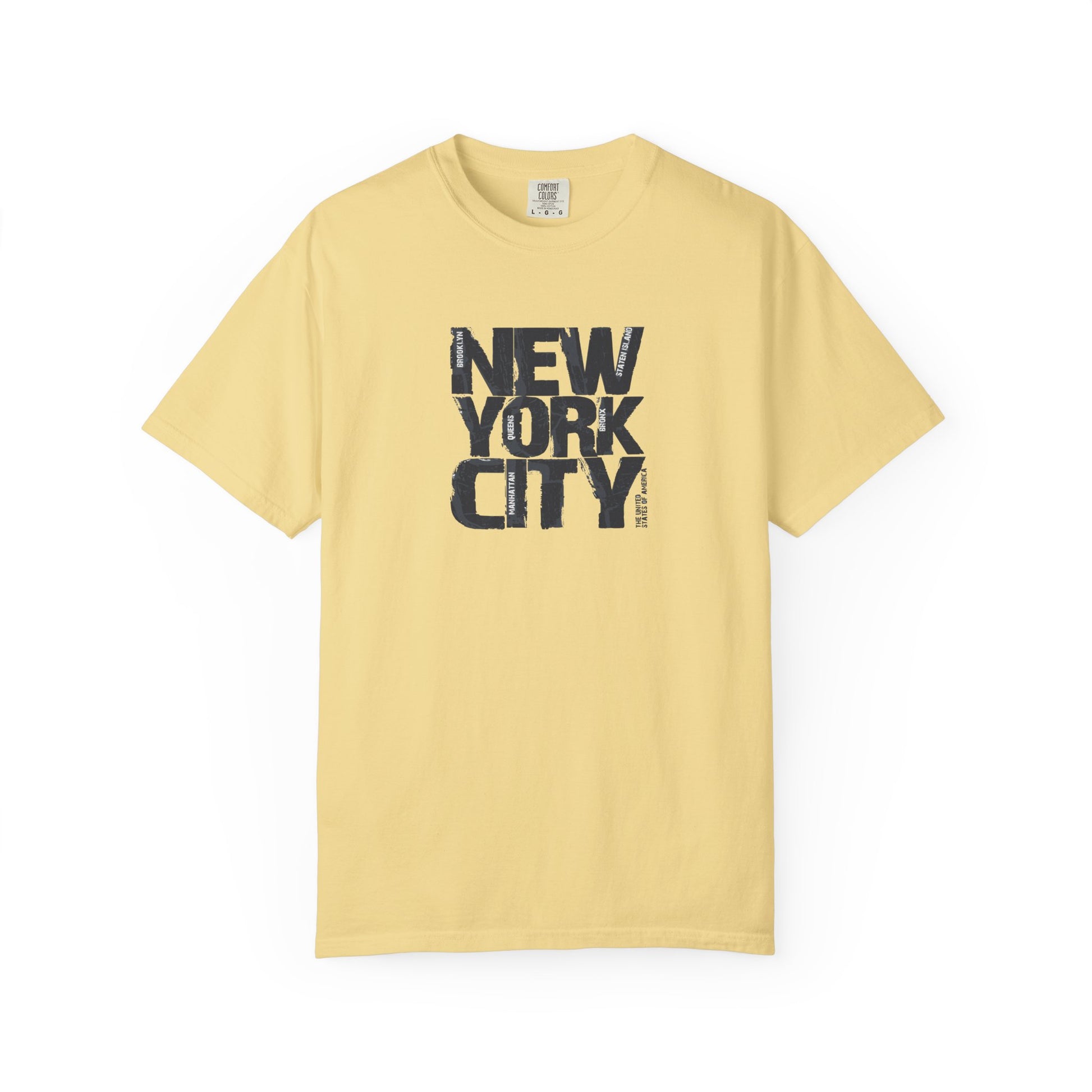 New york city block print graphic t-shirt