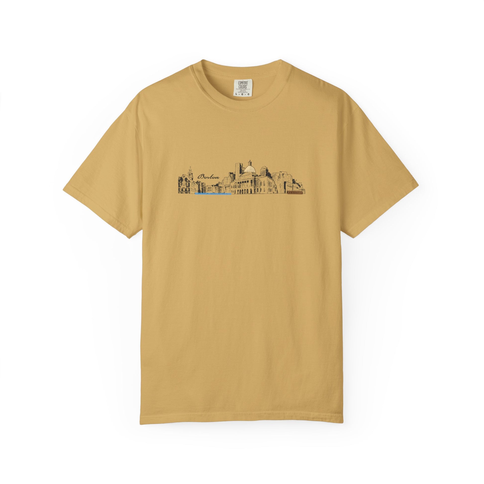 City Skyline Sketch T-Shirt — Minimalist Urban Panorama Tee