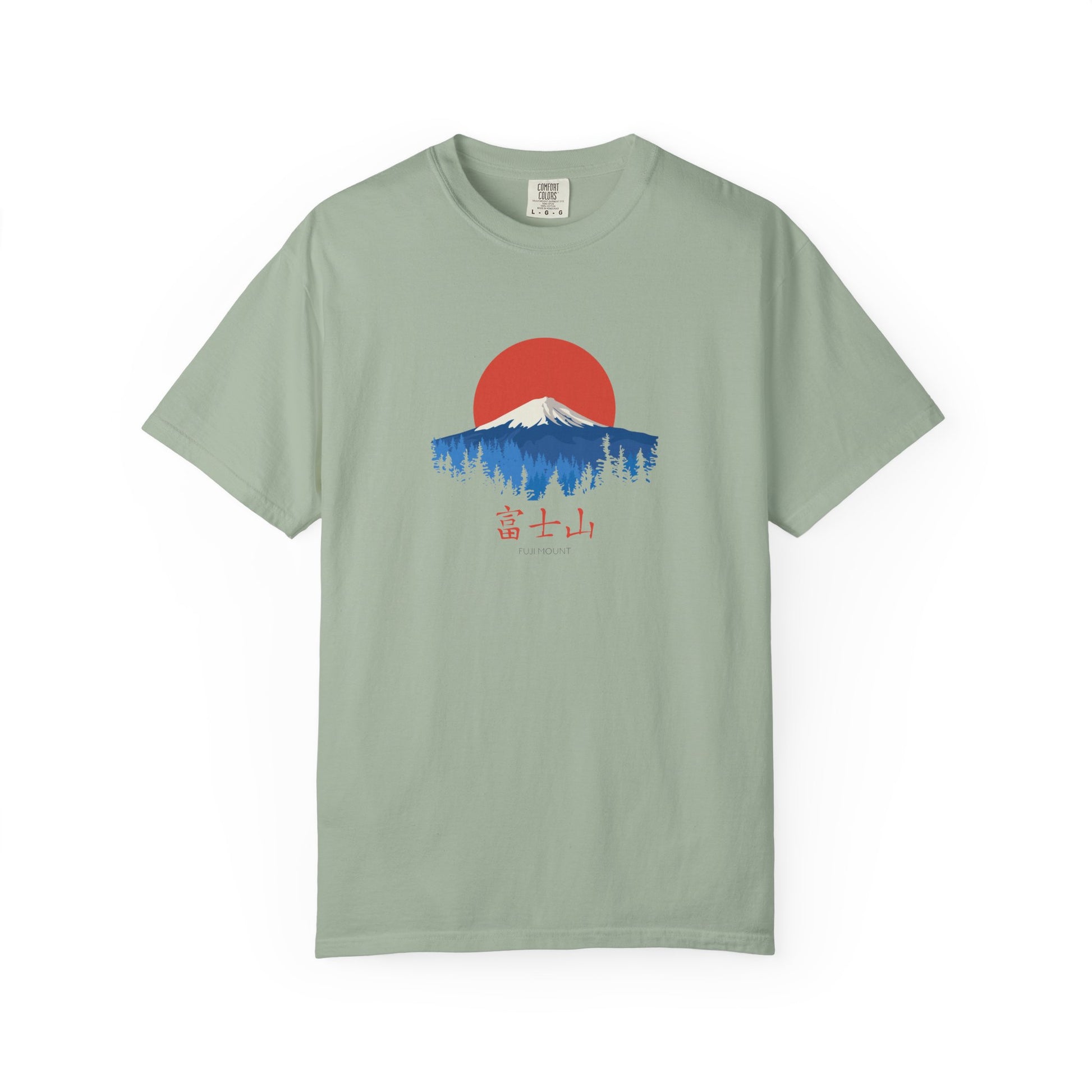 T-Shirt | Mount Fuji Sunrise Graphic Tee — Japanese Kanji Nature Design world