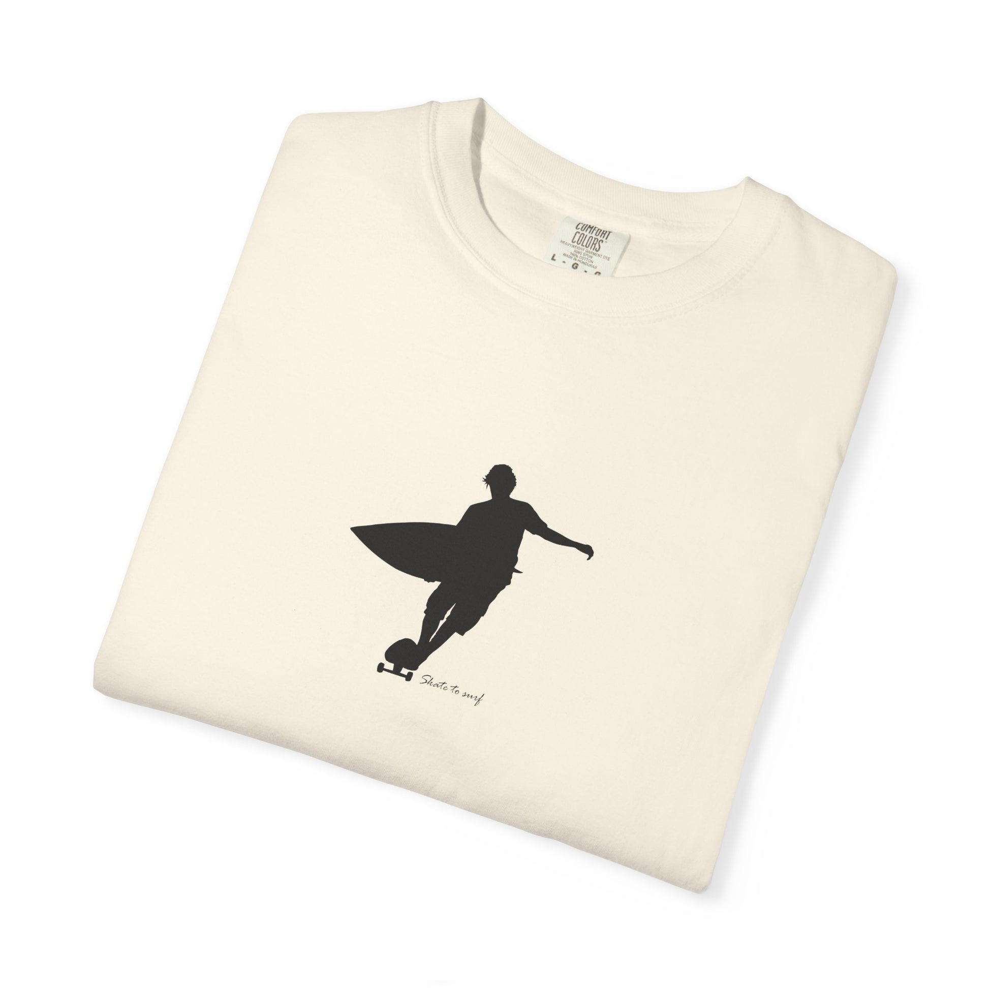 Surfer Graphic T-Shirt – Minimal Surfboard Silhouette Tee