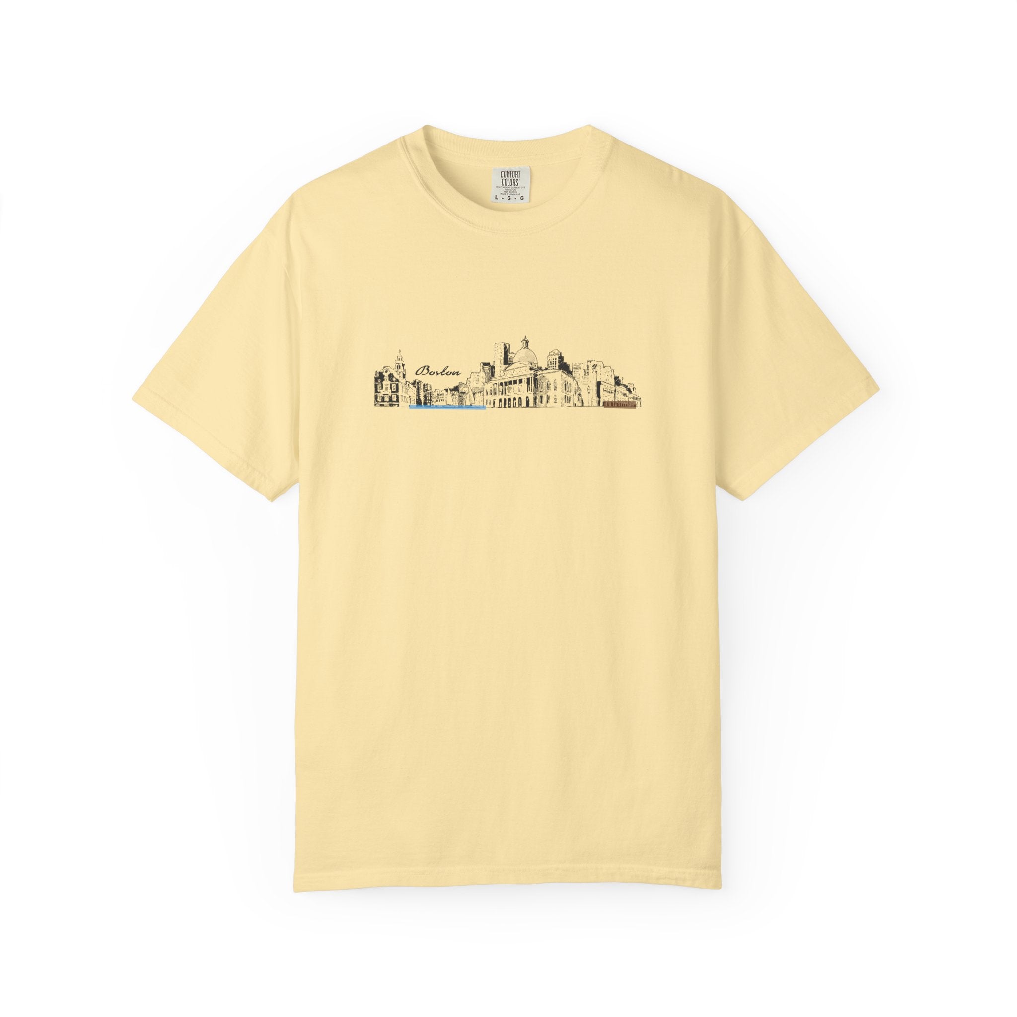 City Skyline Sketch T-Shirt — Minimalist Urban Panorama Tee