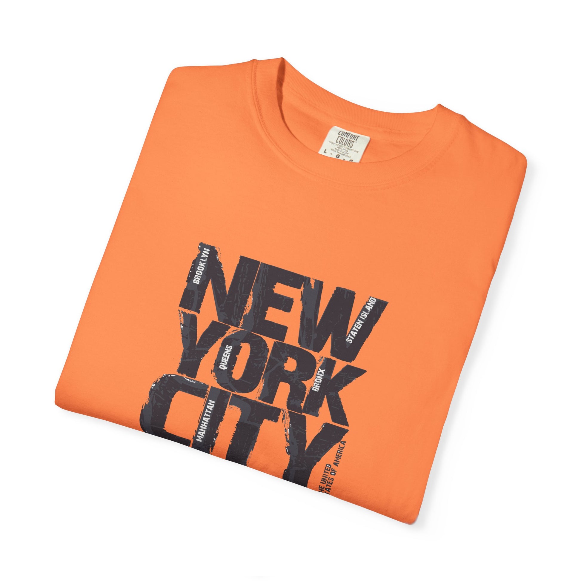New York City Block Print T-Shirt — Vintage Urban Graphic Tee