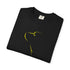 Folded  t-shirt  white bilack doog outline