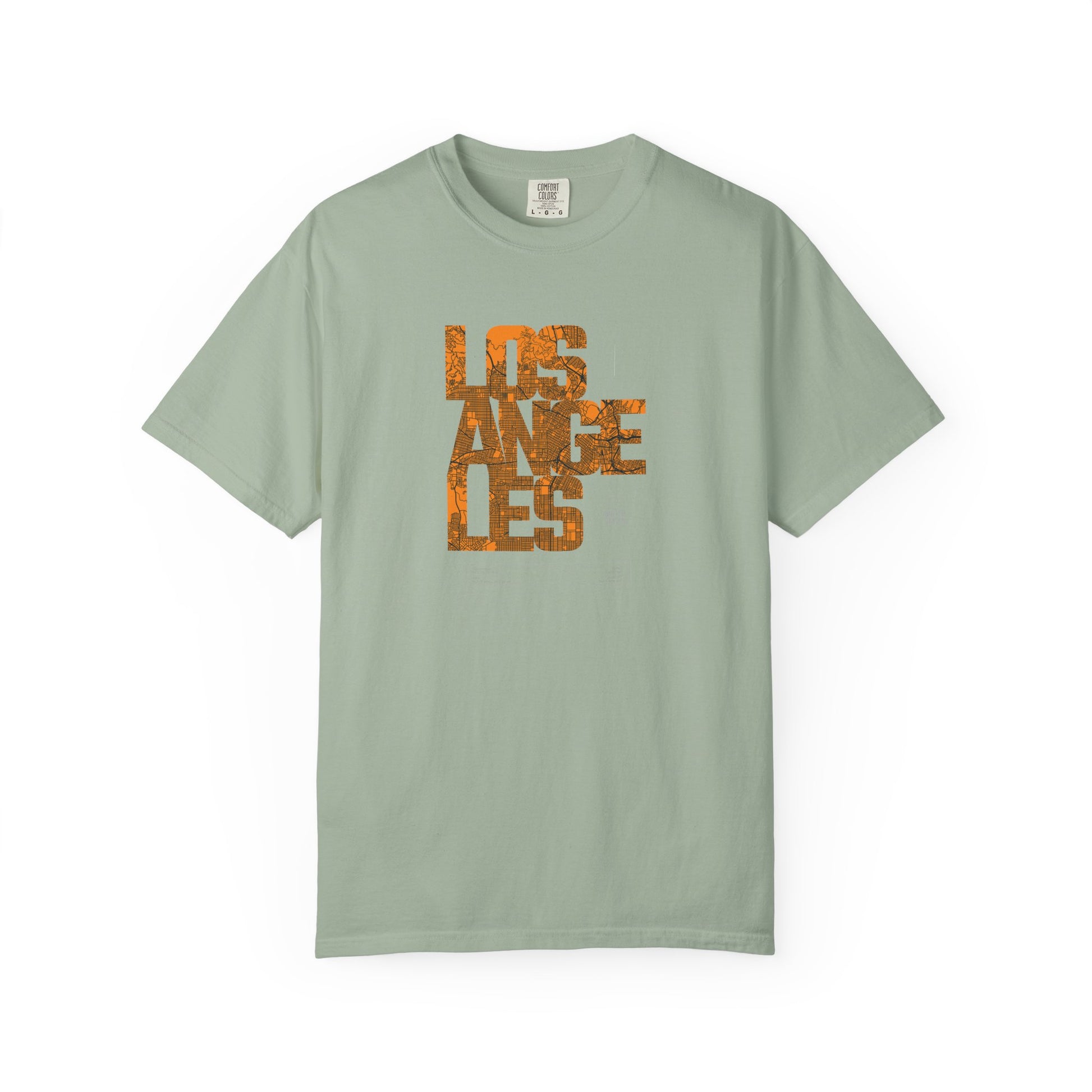 Los Angeles Text T-Shirt — Orange Sunset City Graphic Tee