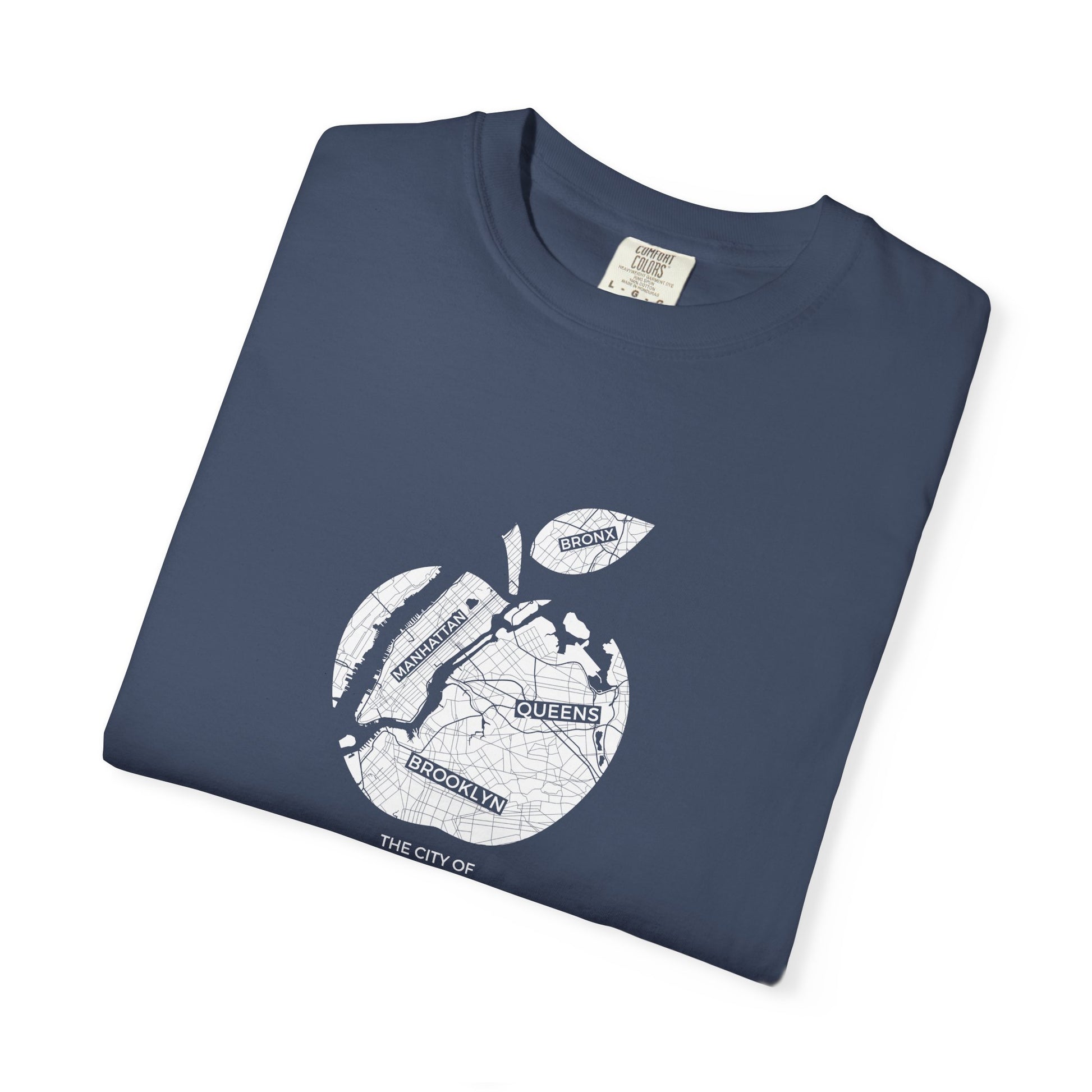 New York Apple Map T-Shirt — Vintage City Graphic Tee world
