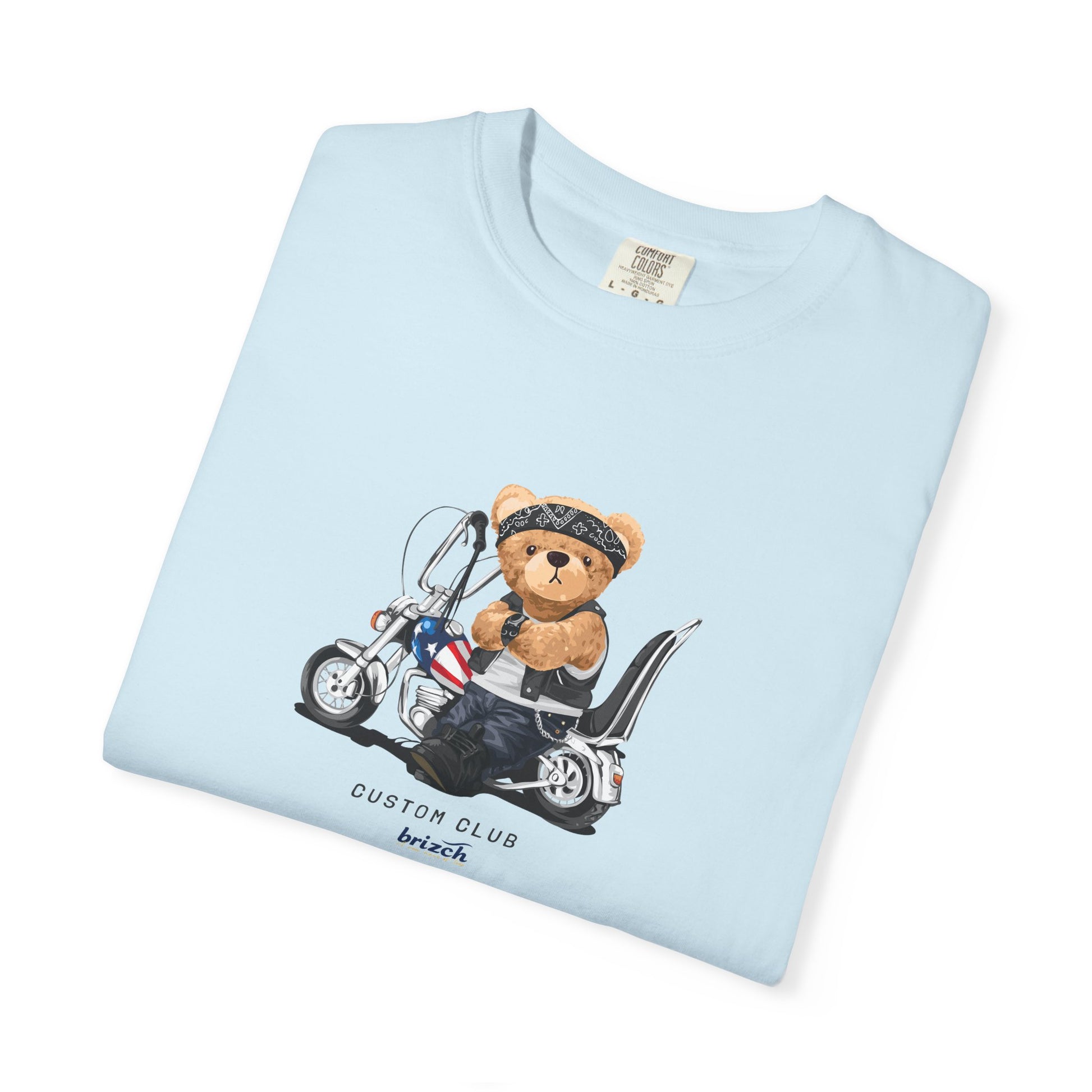 Teddy Bear on Scooter T-Shirt — Cute Vintage Scooter Graphic Tee Lifestyle