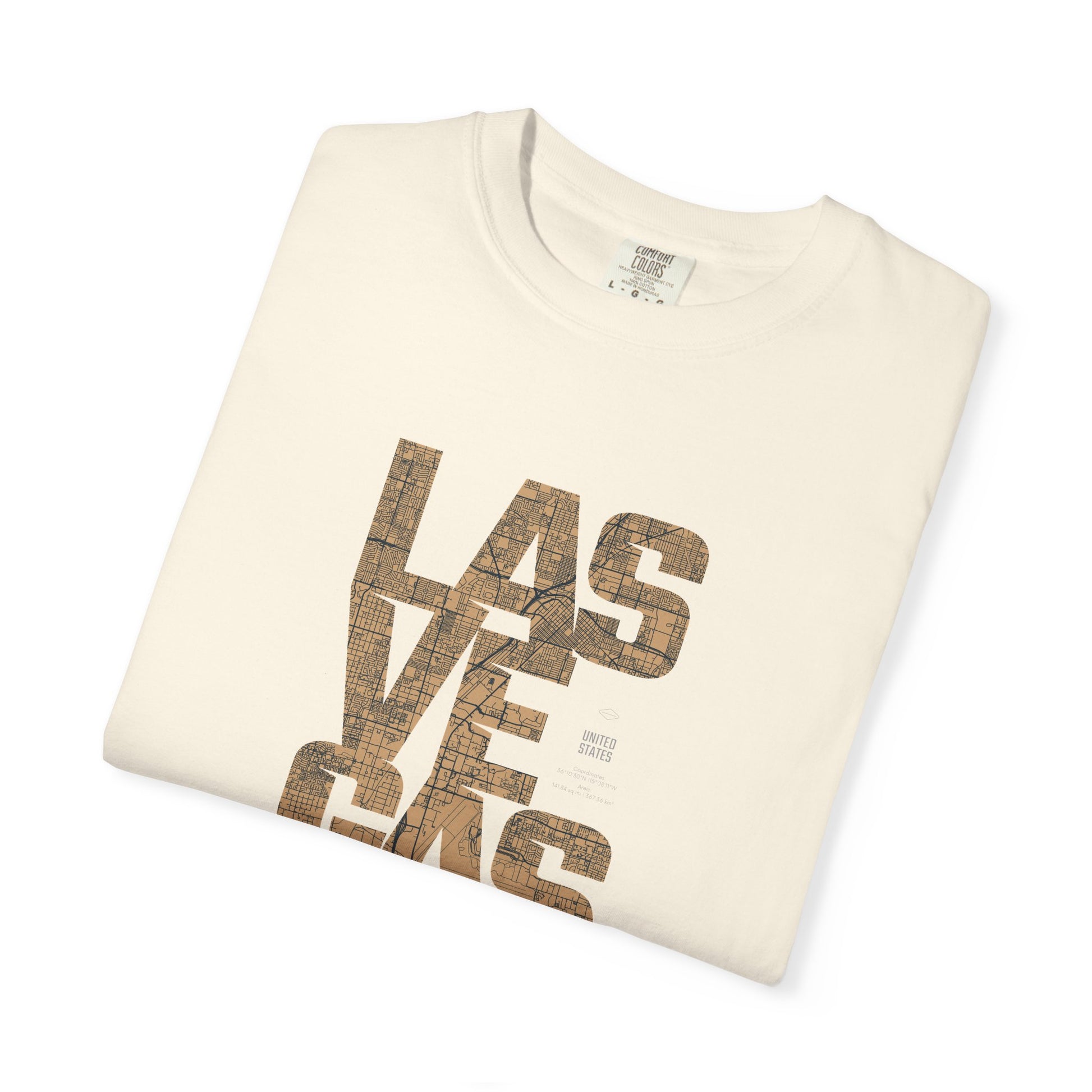 Las Vegas Rustic Text T-Shirt — Vintage Casino Travel Tee