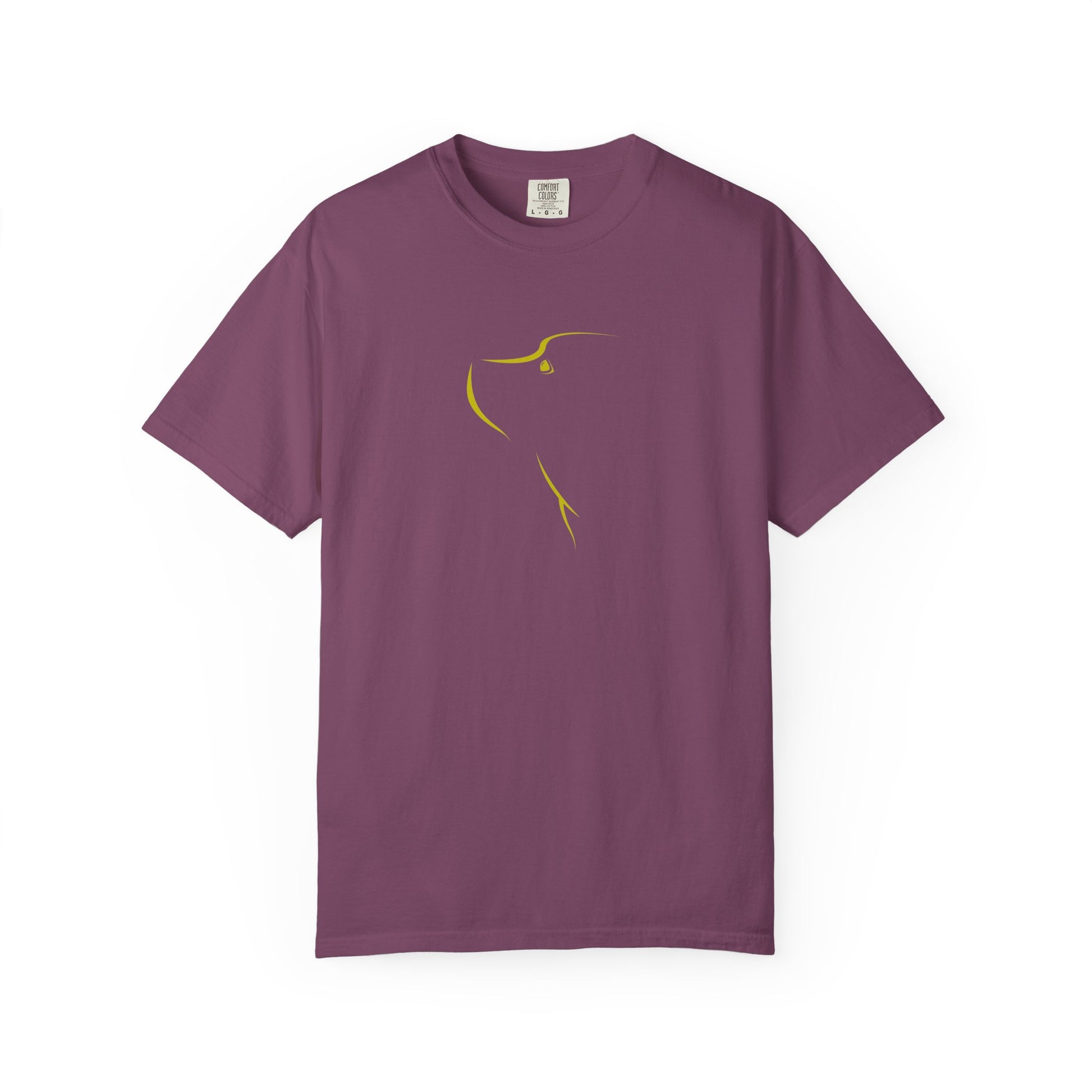  t-shirt  white bilack doog outline