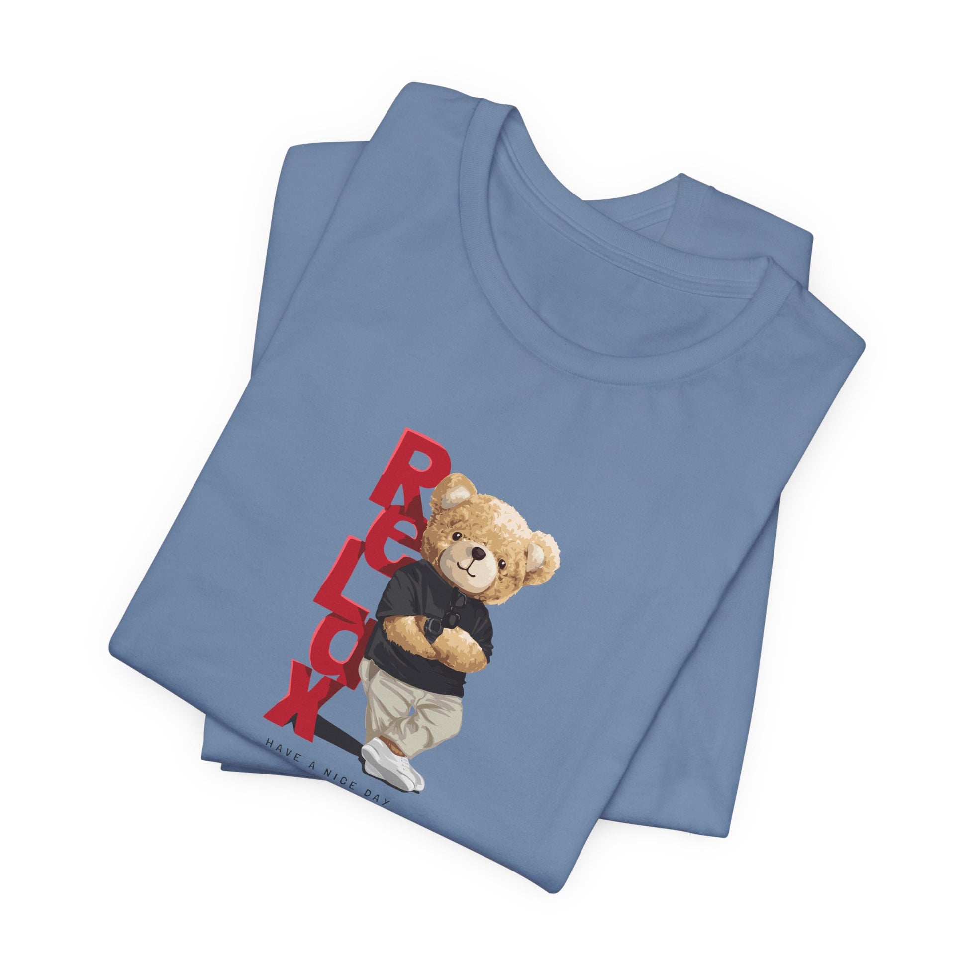 Relax Teddy Bear Graphic Tee — "RELAX" Streetwear T‑Shirt