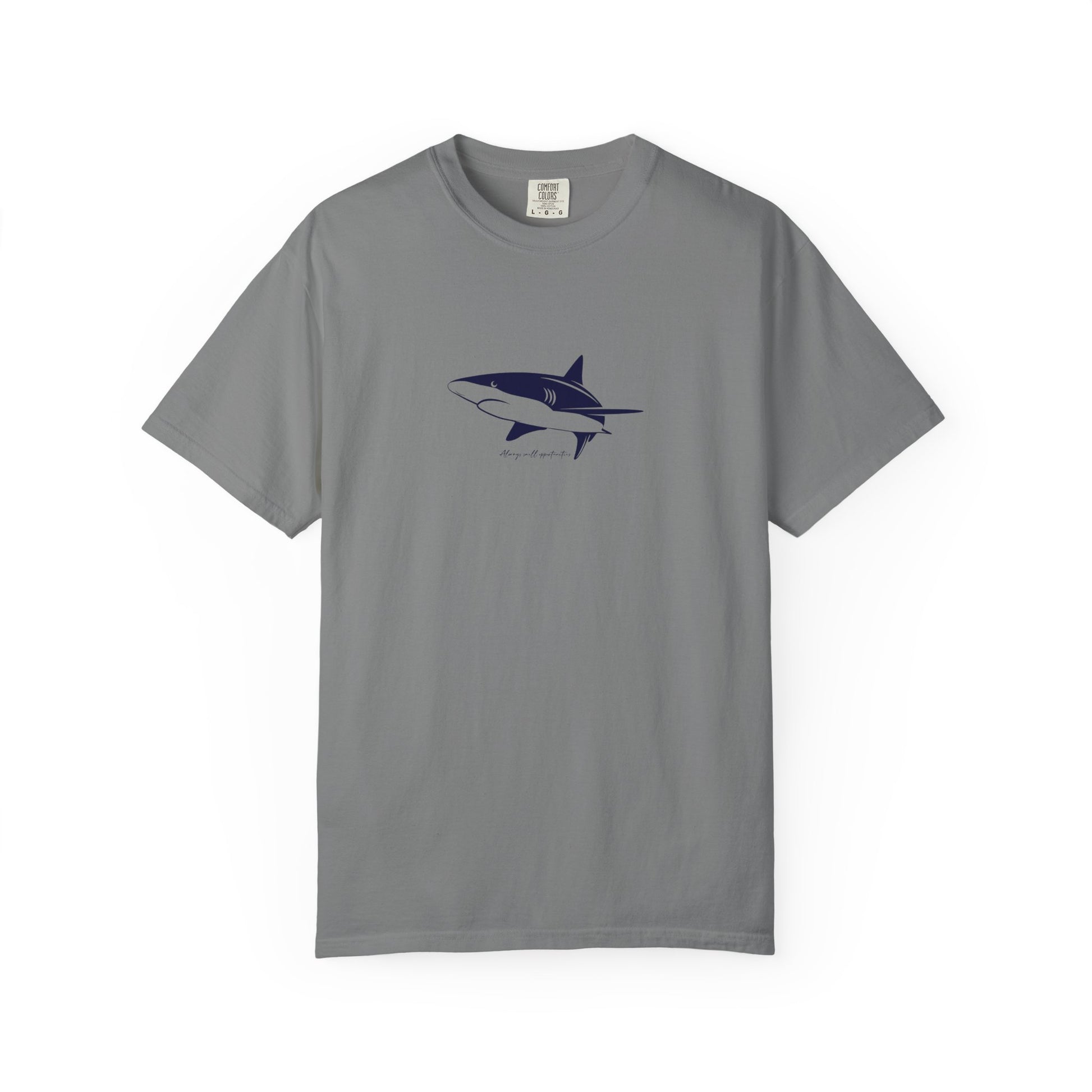 Shark Outline Tee — Minimalist Surf & Ocean Graphic T-Shirt