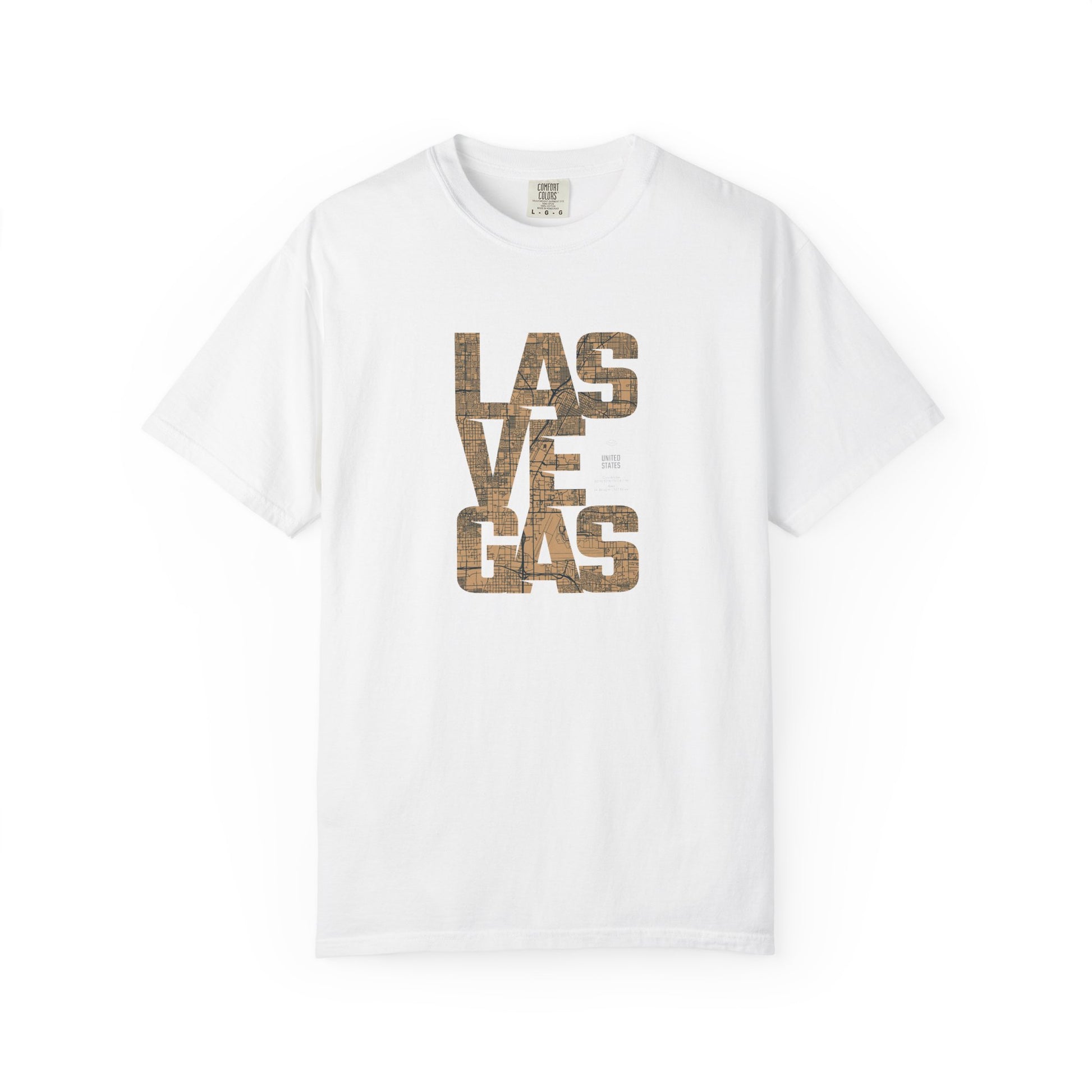 Las Vegas Rustic Text T-Shirt — Vintage Casino Travel Tee