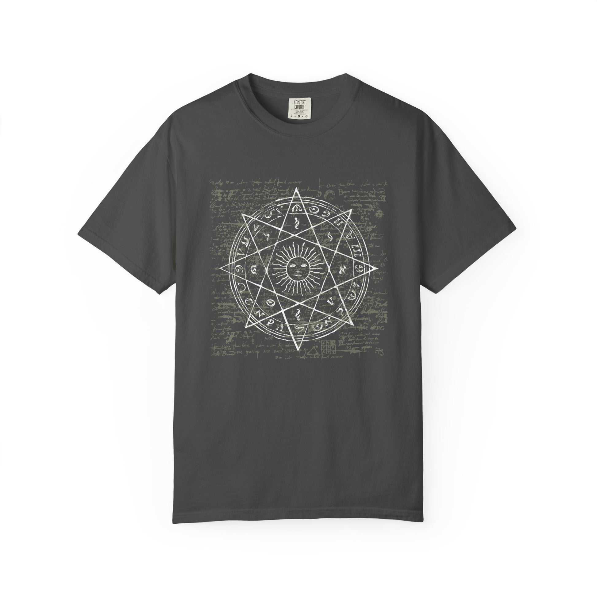 Mystic Compass Tee — Geometric Sun & Star Mandala T-Shirt