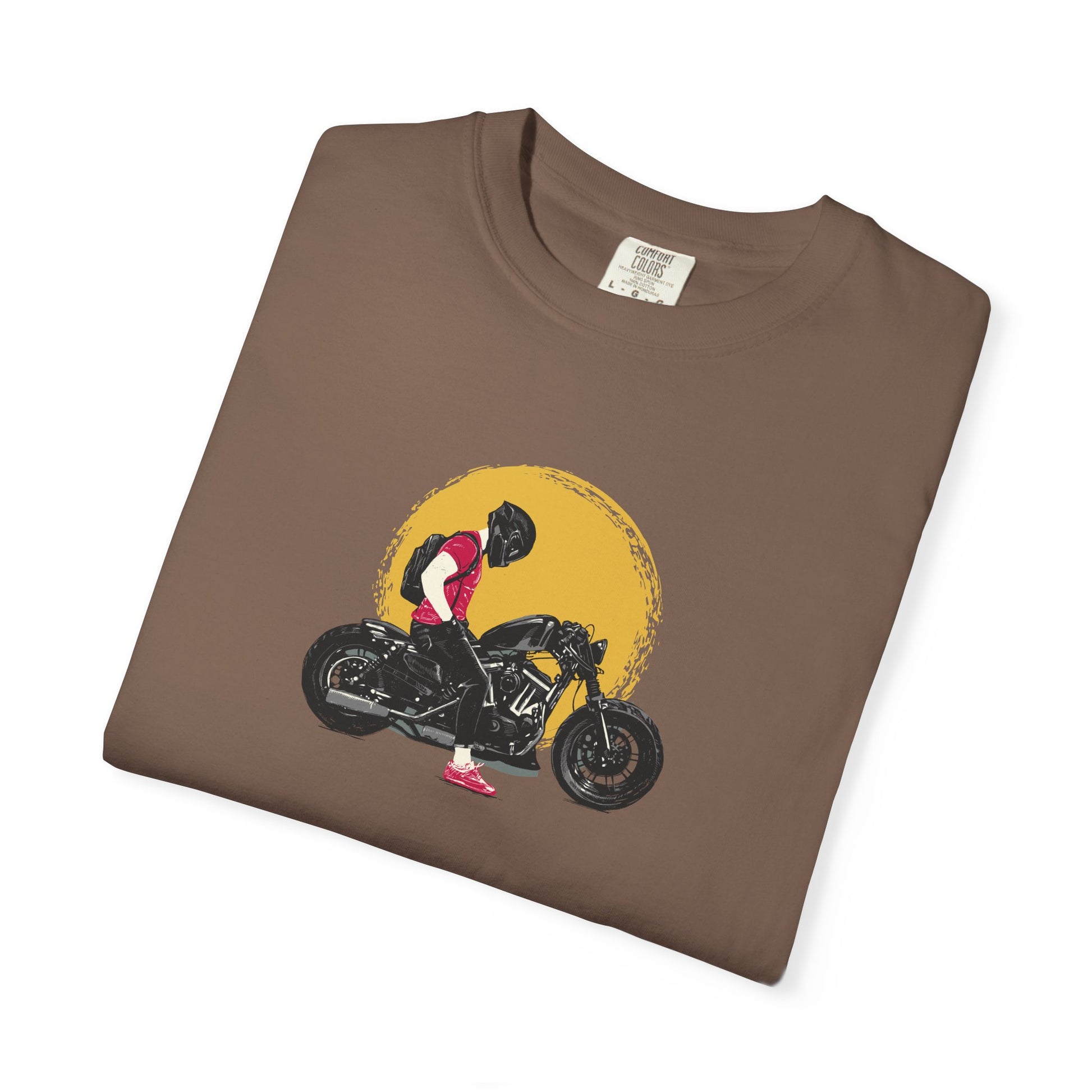 Motorcycle Sunset T-Shirt — Vintage Biker Graphic