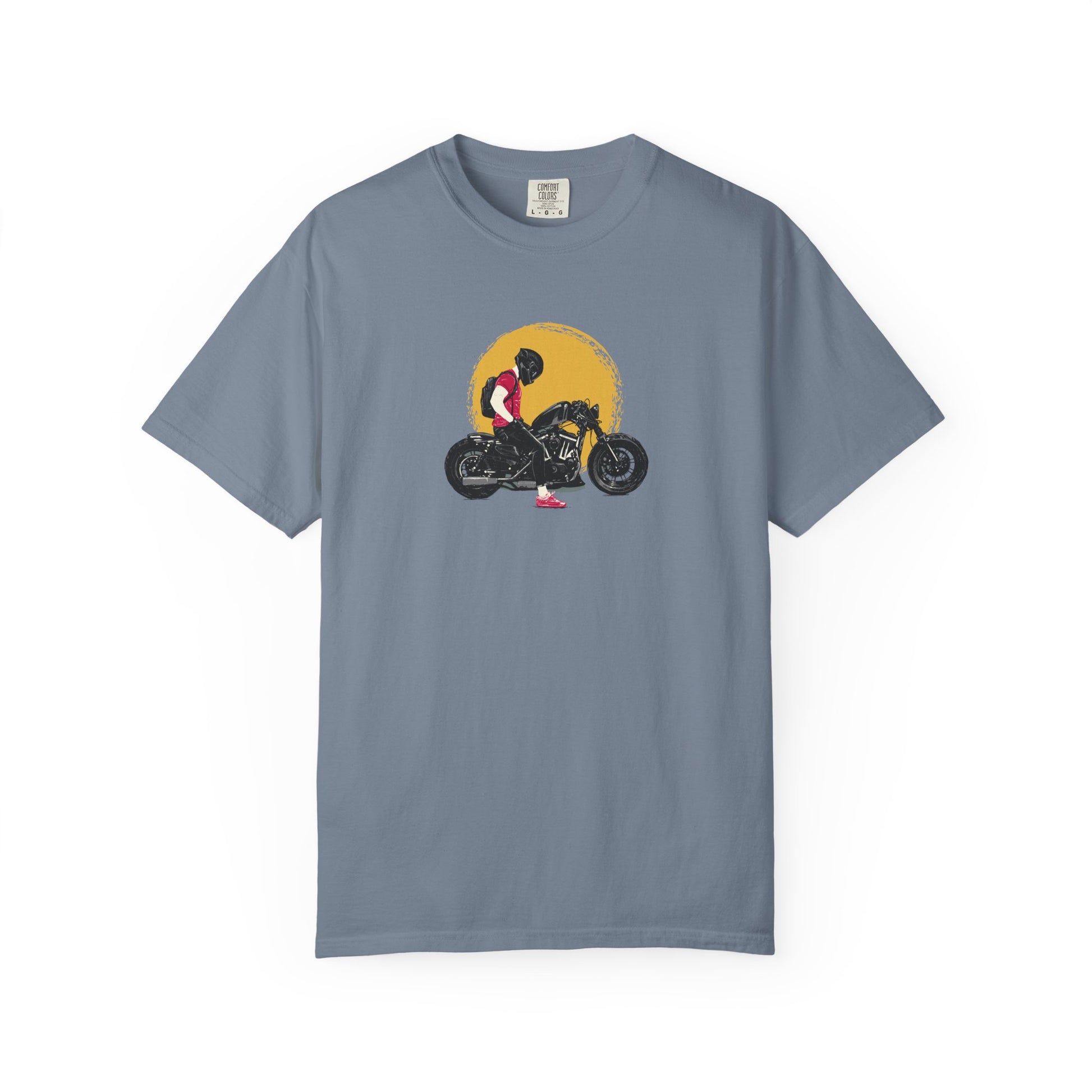 Motorcycle Sunset T-Shirt — Vintage Biker Graphic