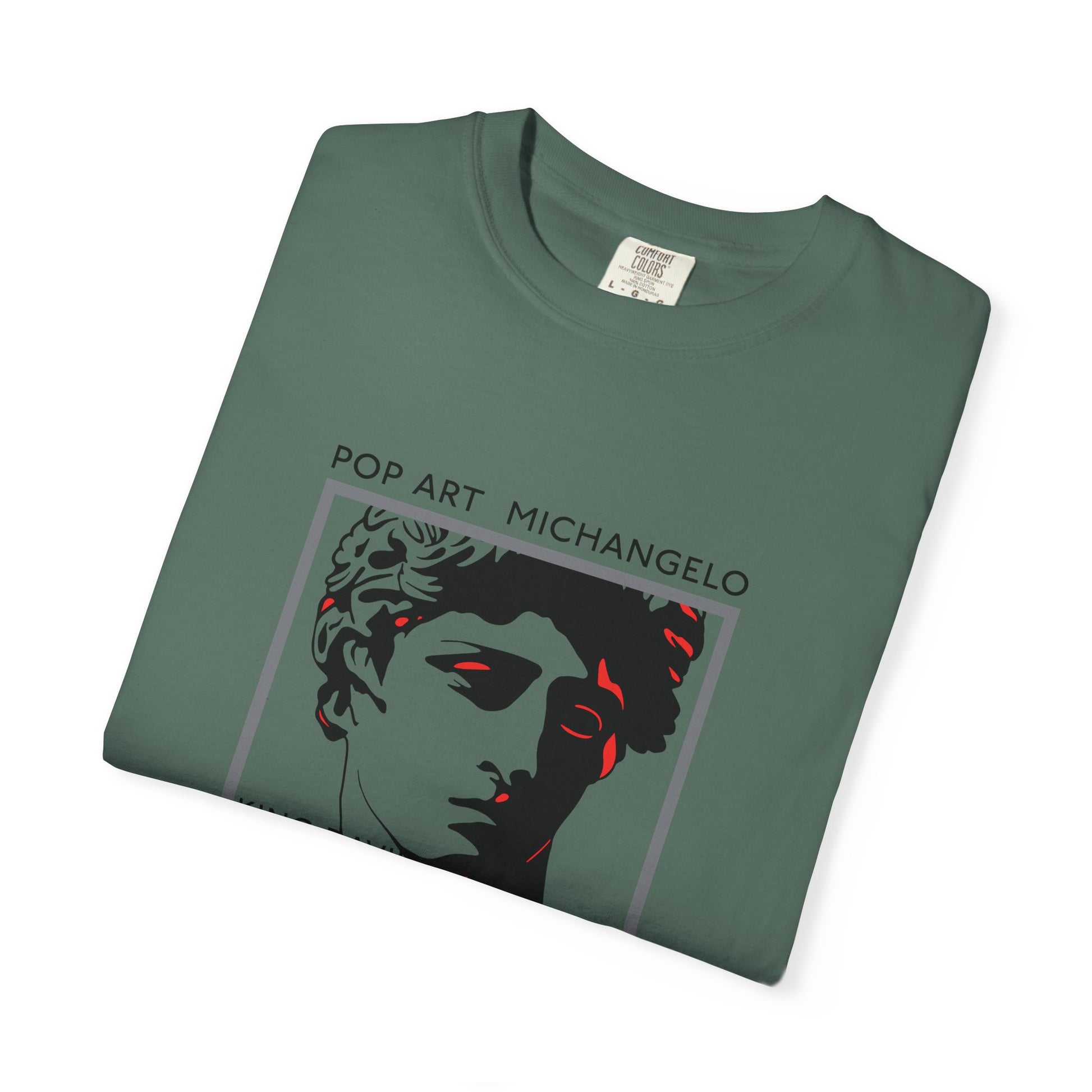 Pop Art Michelangelo T-Shirt — Retro Statue Graphic Tee lifestayle