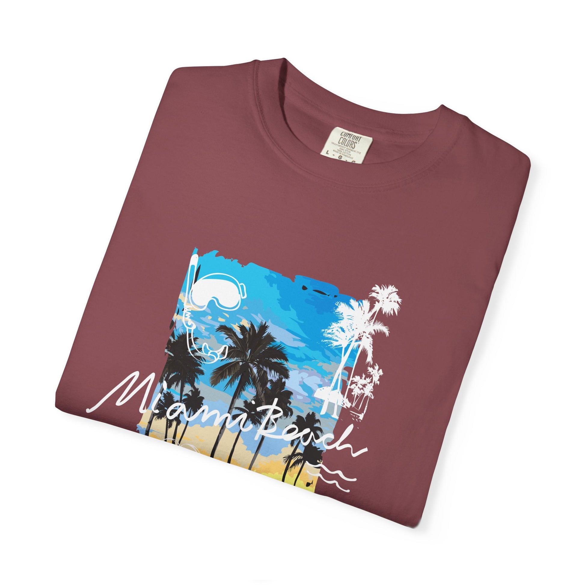 Maui Beach T-Shirt — "Stay Chill & Relax" Tropical Palm Sunset Tee