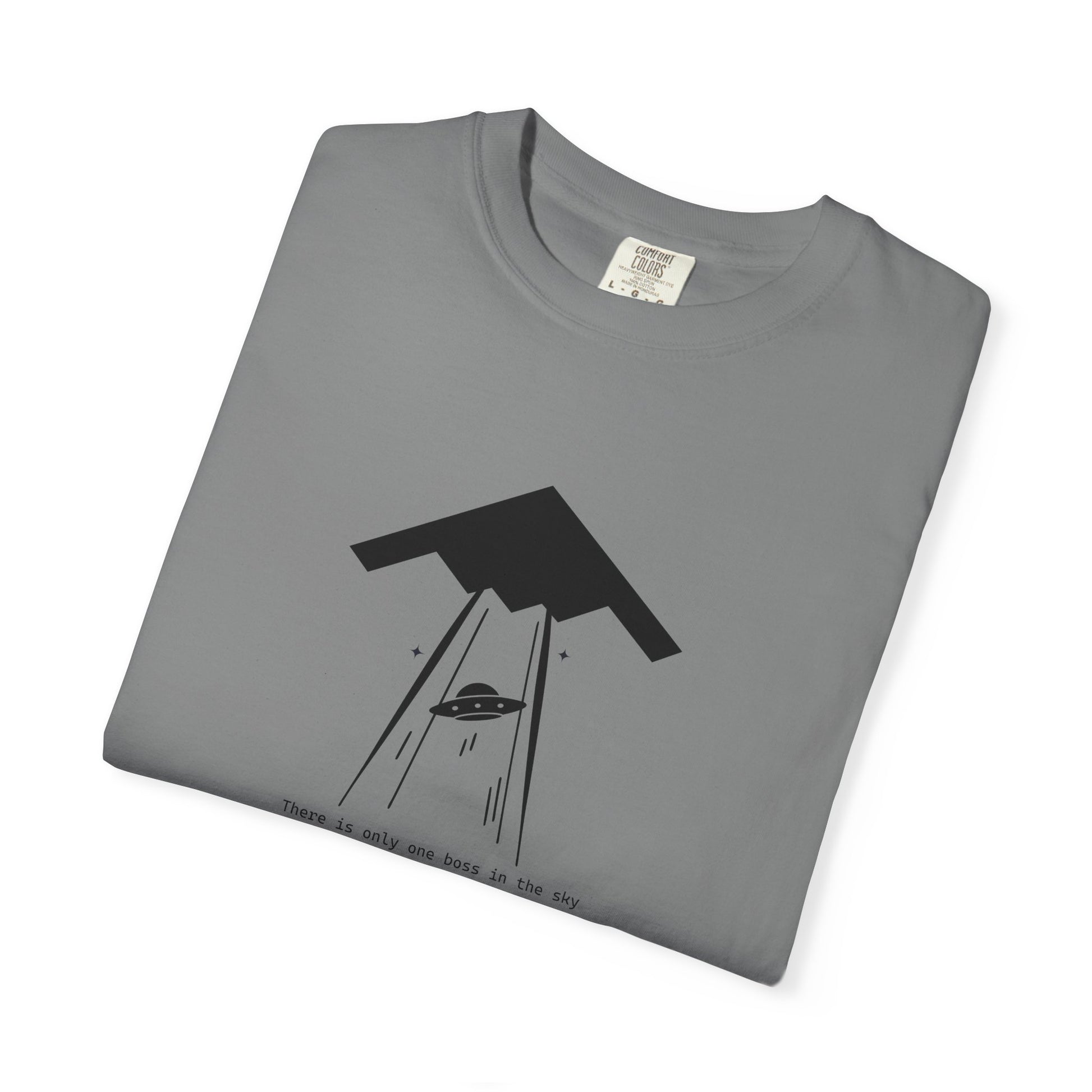 T-Shirt — Minimal UFO Abduction Illustration ("Take Me With You")