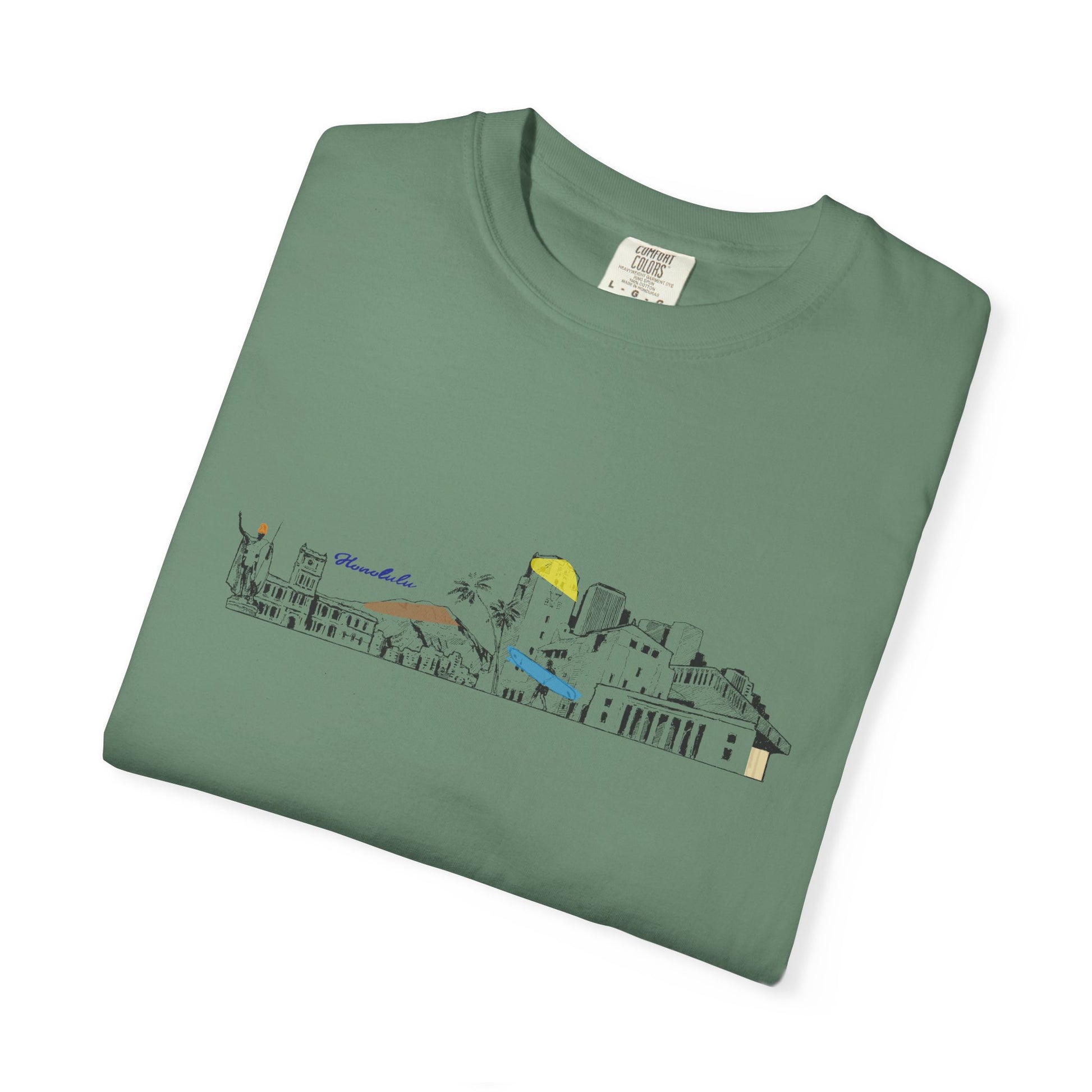 City Skyline T-Shirt — Minimal Hand-Drawn Urban Landscape Tee