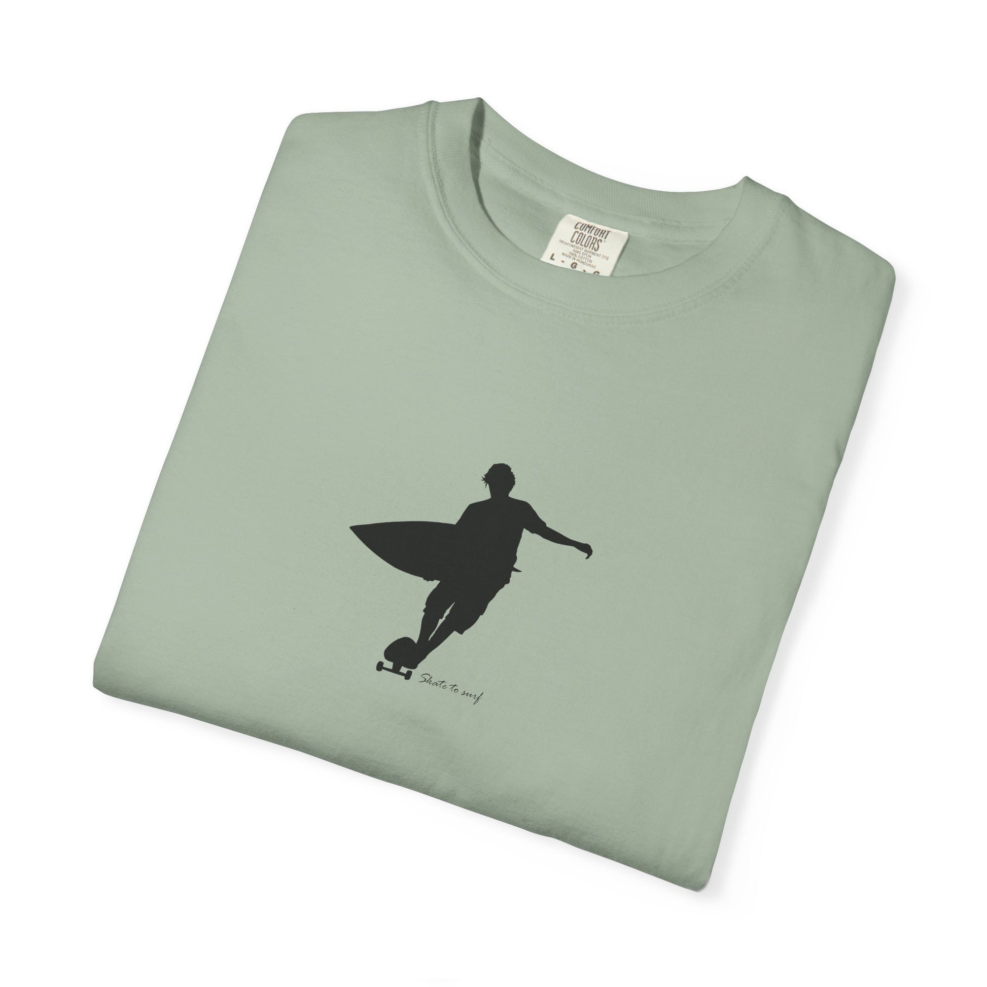 Surfer Graphic T-Shirt – Minimal Surfboard Silhouette Tee