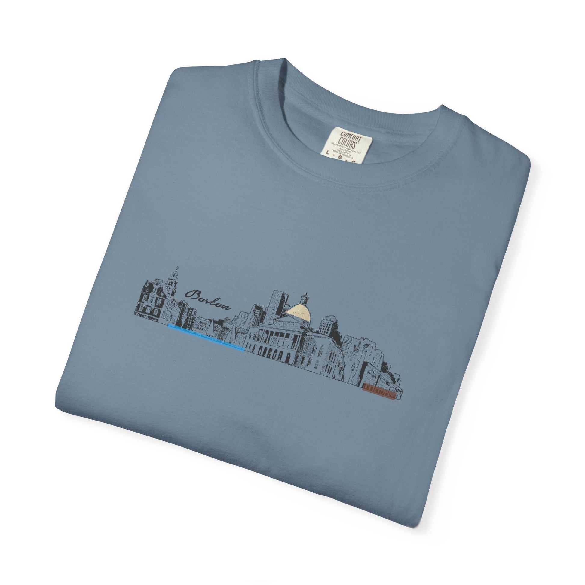 City Skyline Sketch T-Shirt — Minimalist Urban Panorama Tee