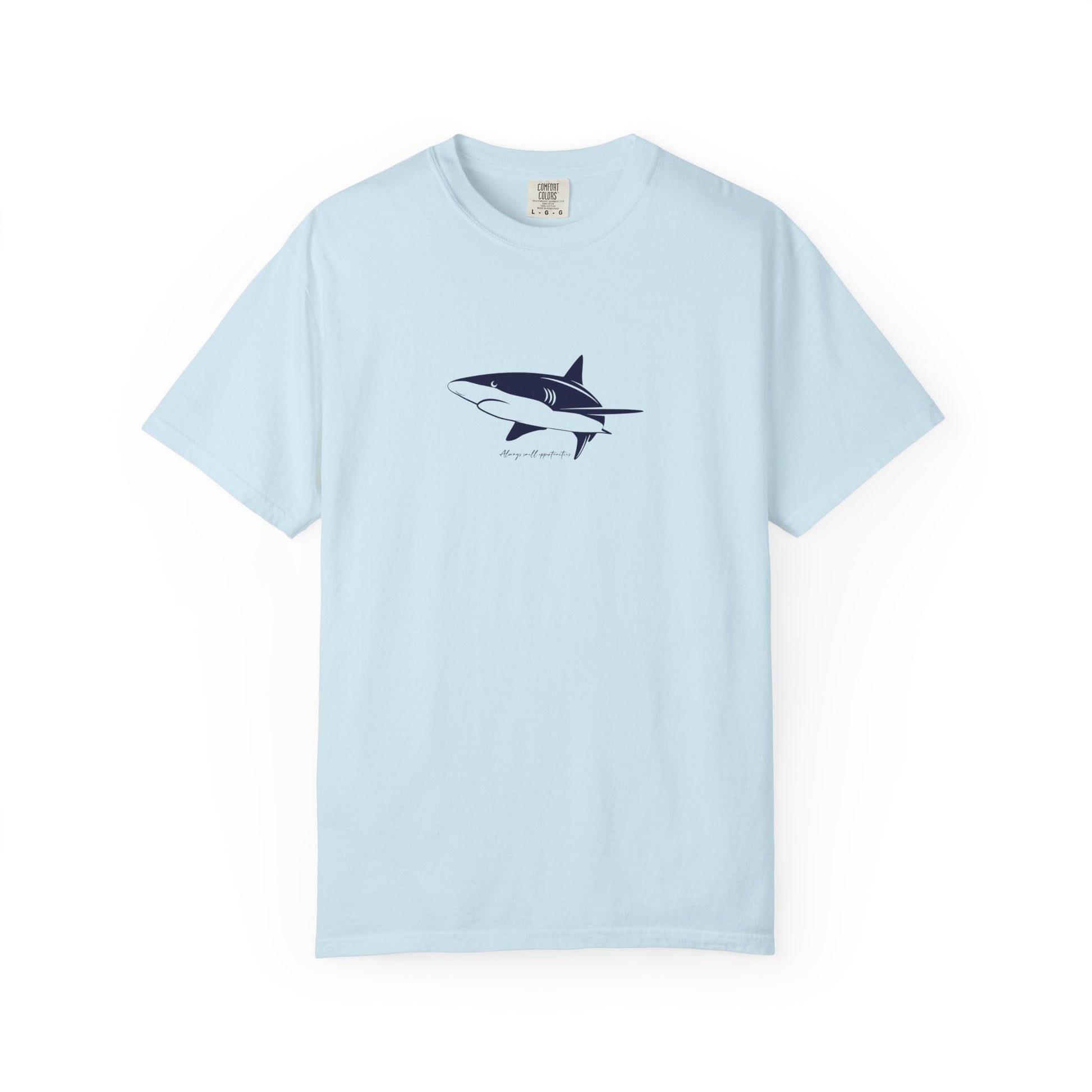 Shark Outline Tee — Minimalist Surf & Ocean Graphic T-Shirt