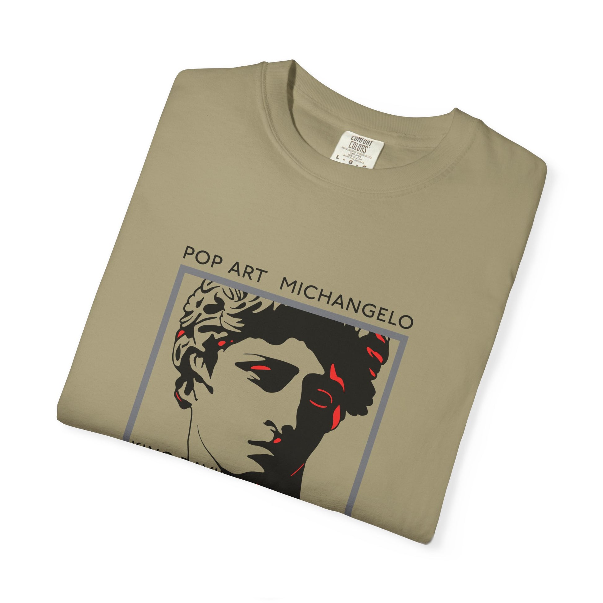 Pop Art Michelangelo T-Shirt — Retro Statue Graphic Tee lifestayle