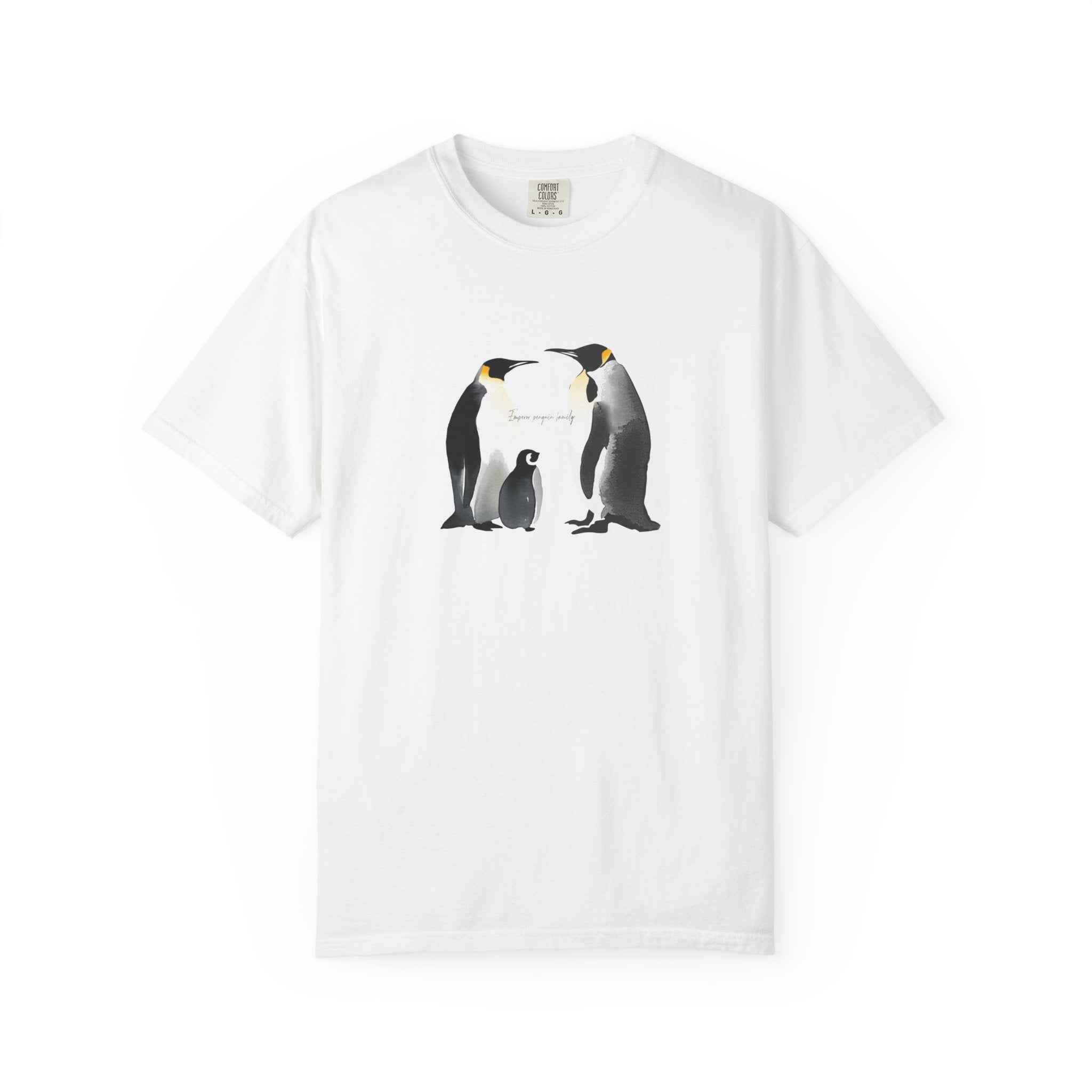 Penguin Family T‑Shirt — Cute Emperor Penguin Mom, Dad & Chick Graphic Tee