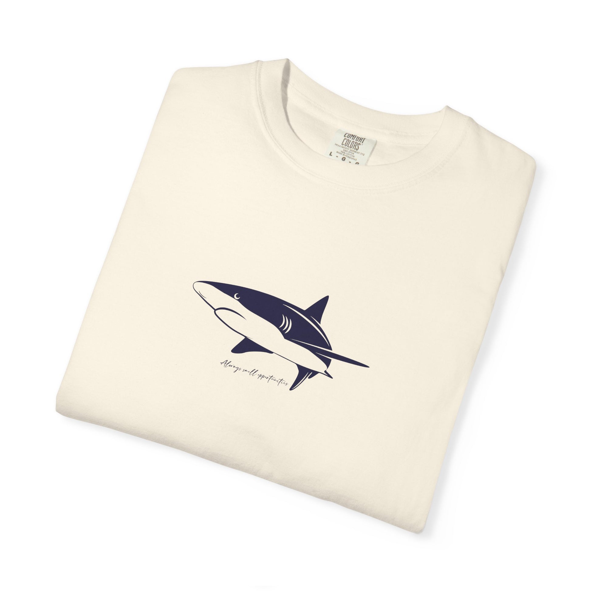 Shark Outline Tee — Minimalist Surf & Ocean Graphic T-Shirt