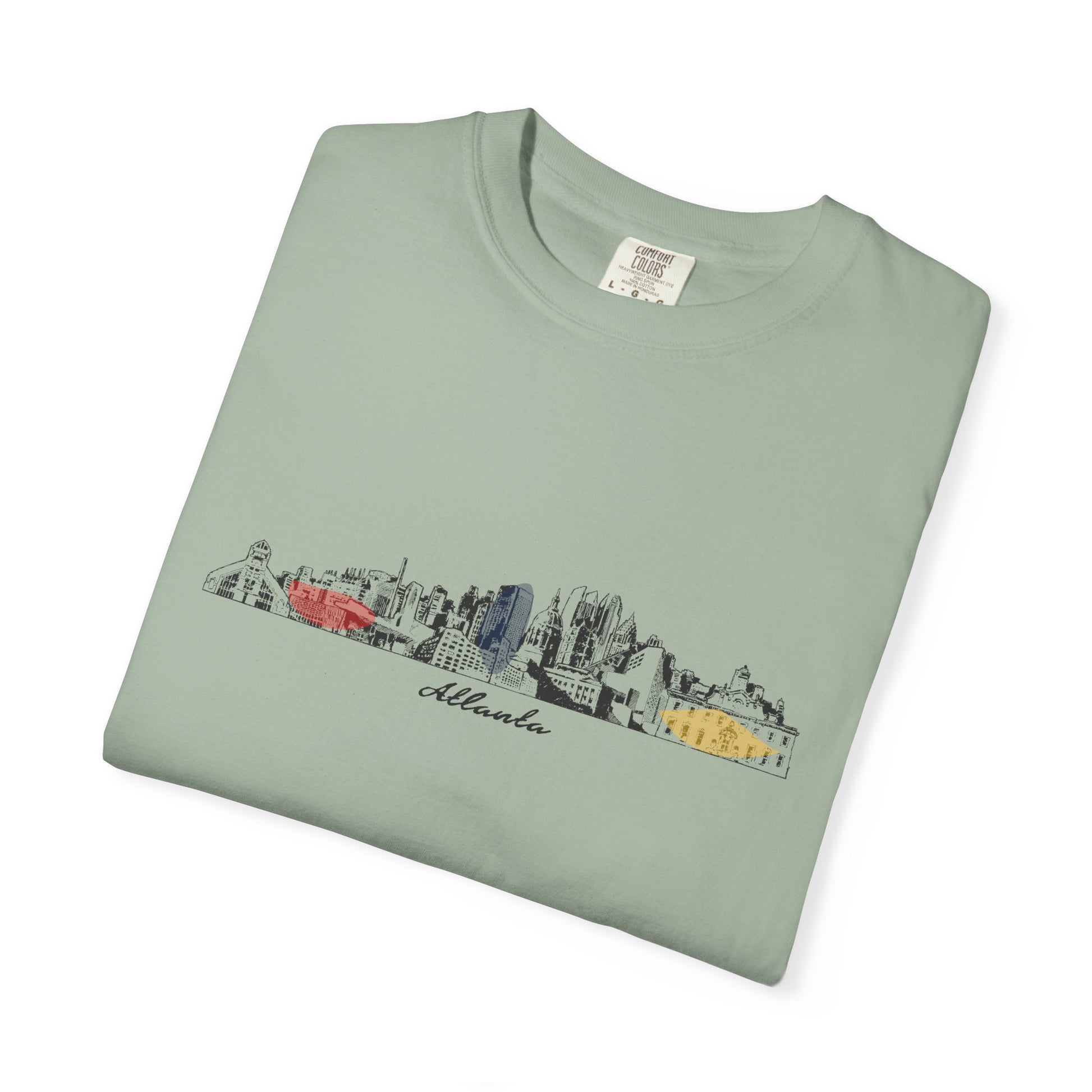 Atlanta Skyline T-Shirt — Minimal Watercolor Cityscape Tee