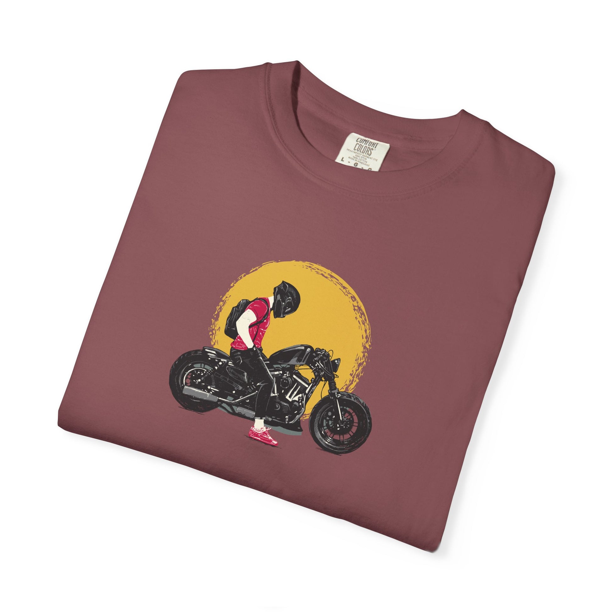 Motorcycle Sunset T-Shirt — Vintage Biker Graphic