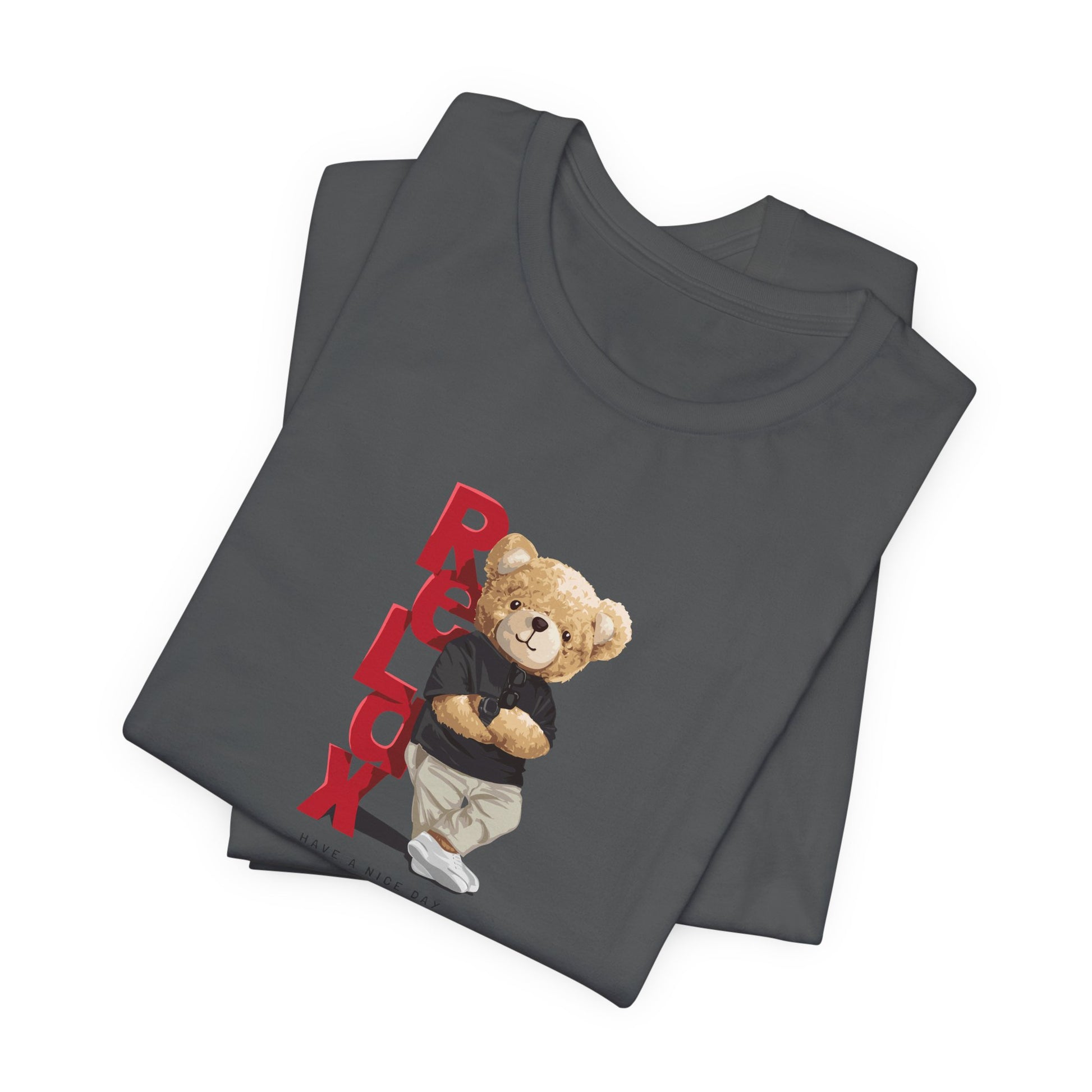 Relax Teddy Bear Graphic Tee — "RELAX" Streetwear T‑Shirt