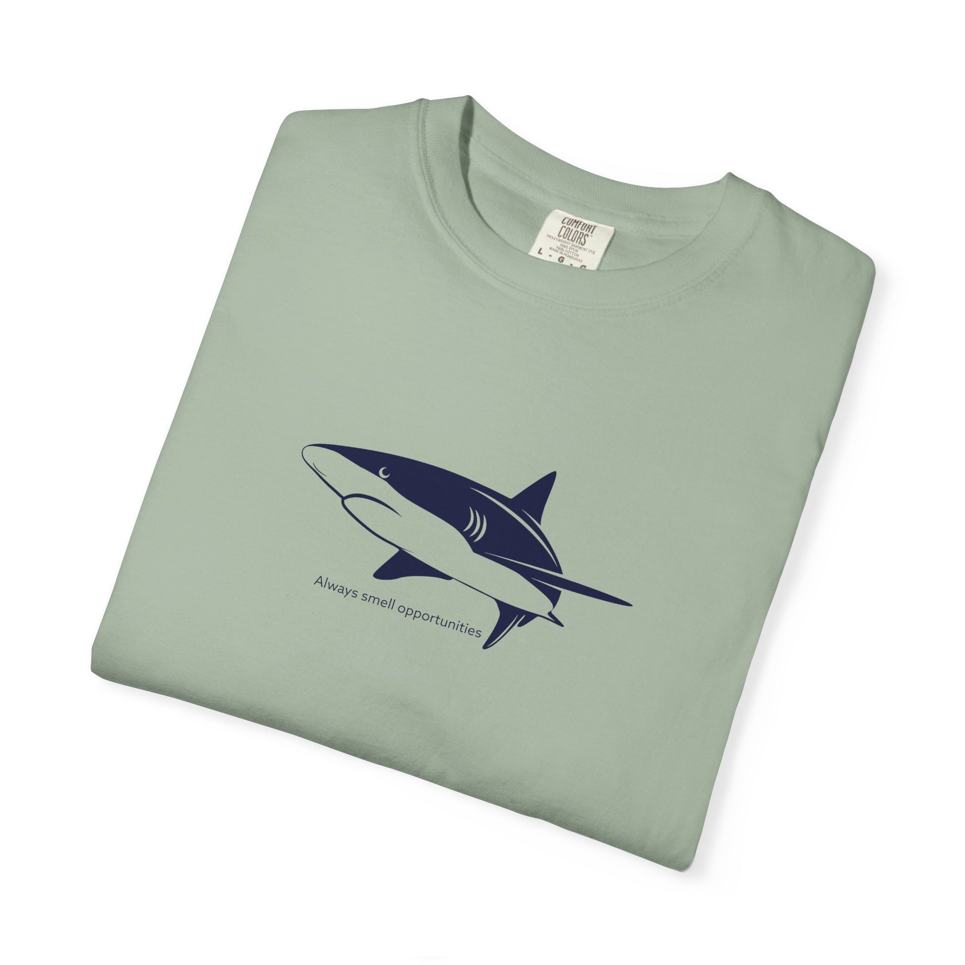Shark Outline Tee — Minimalist Surf & Ocean Graphic T-Shirt