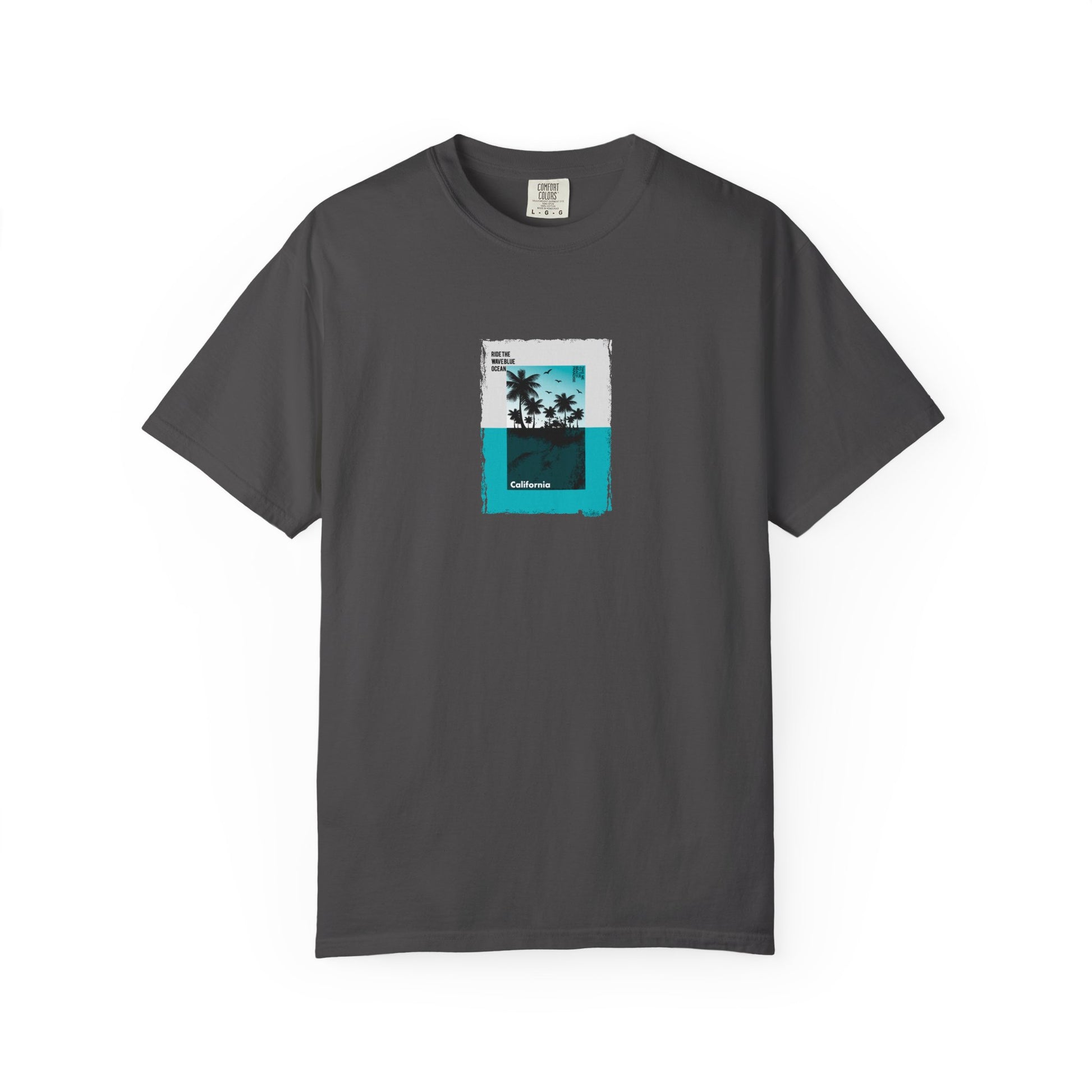 Gray t-shirt with motivational text design on a white background