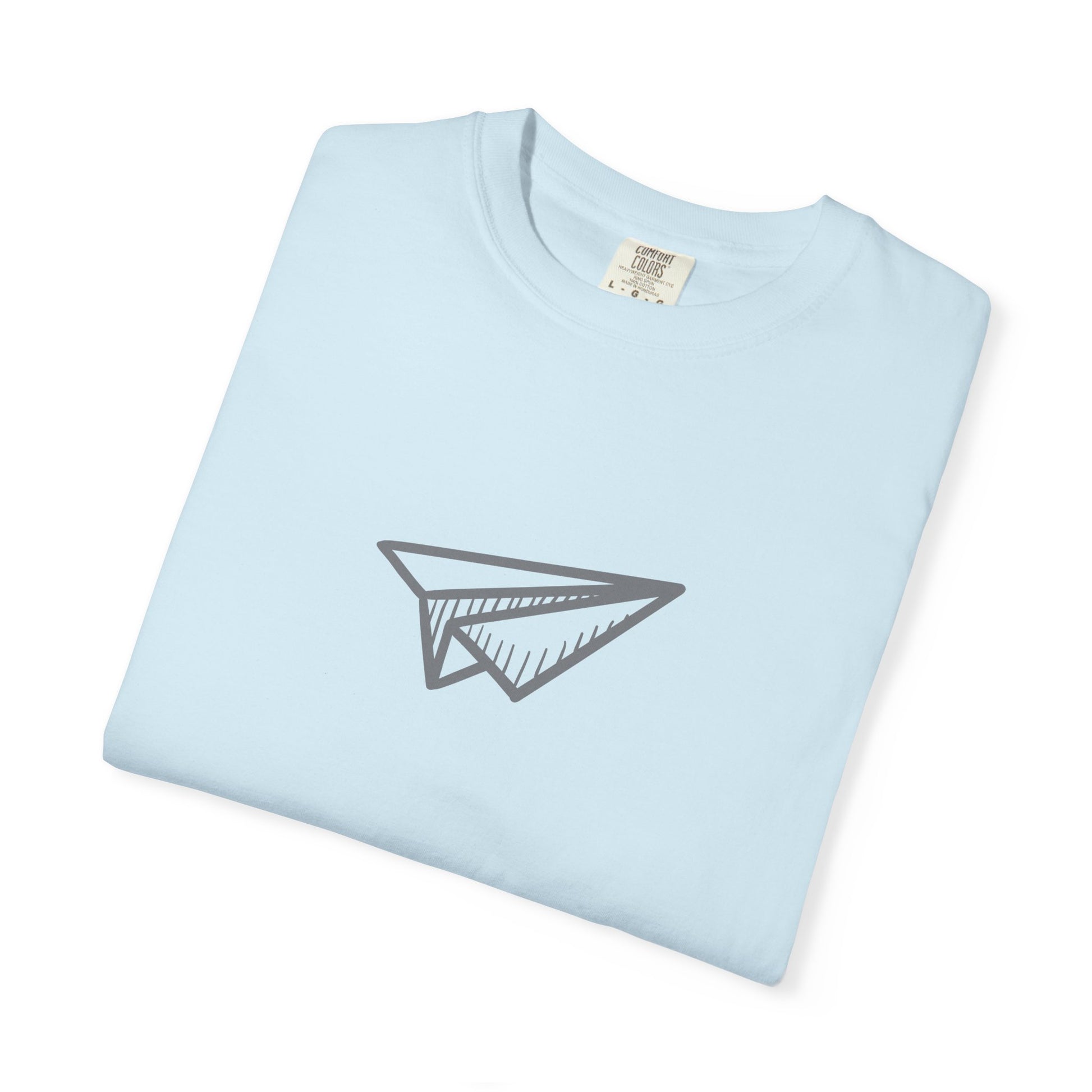 Paper Airplane Graphic T-Shirt — Minimalist Travel & Adventure Tee