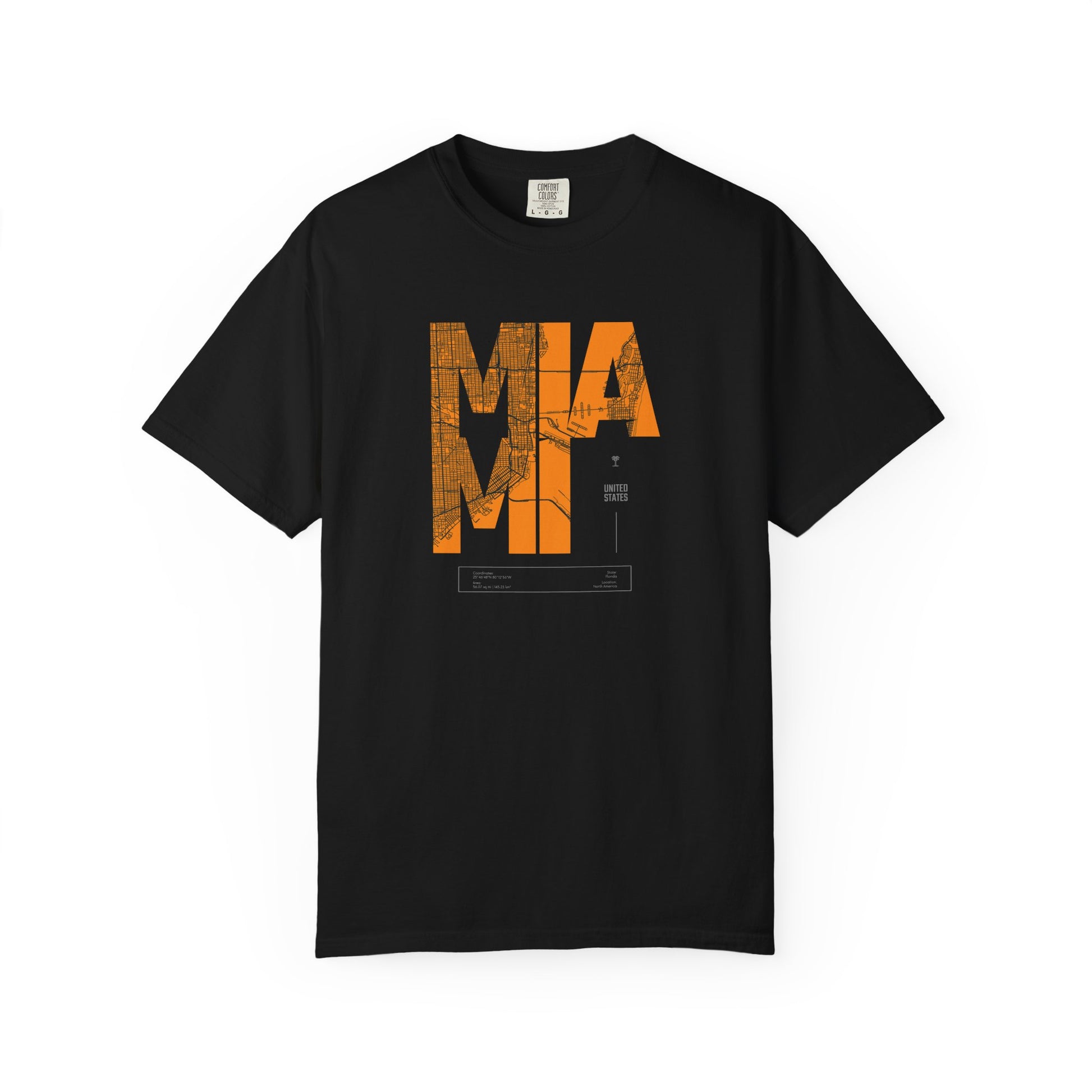 MIA MI Retro Block Graphic T-Shirt — Orange Vintage City Tee