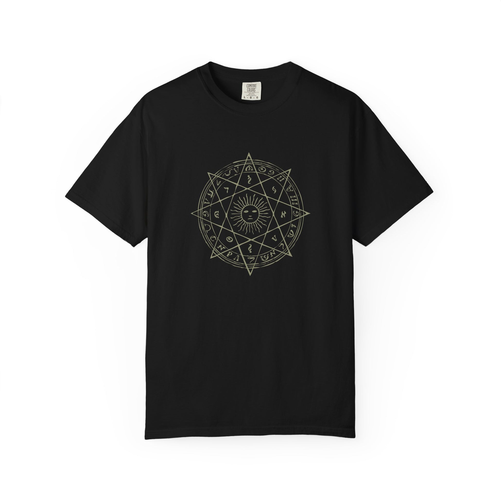 Mystic Sun Mandala T-Shirt — Geometric Astrology Graphic Tee