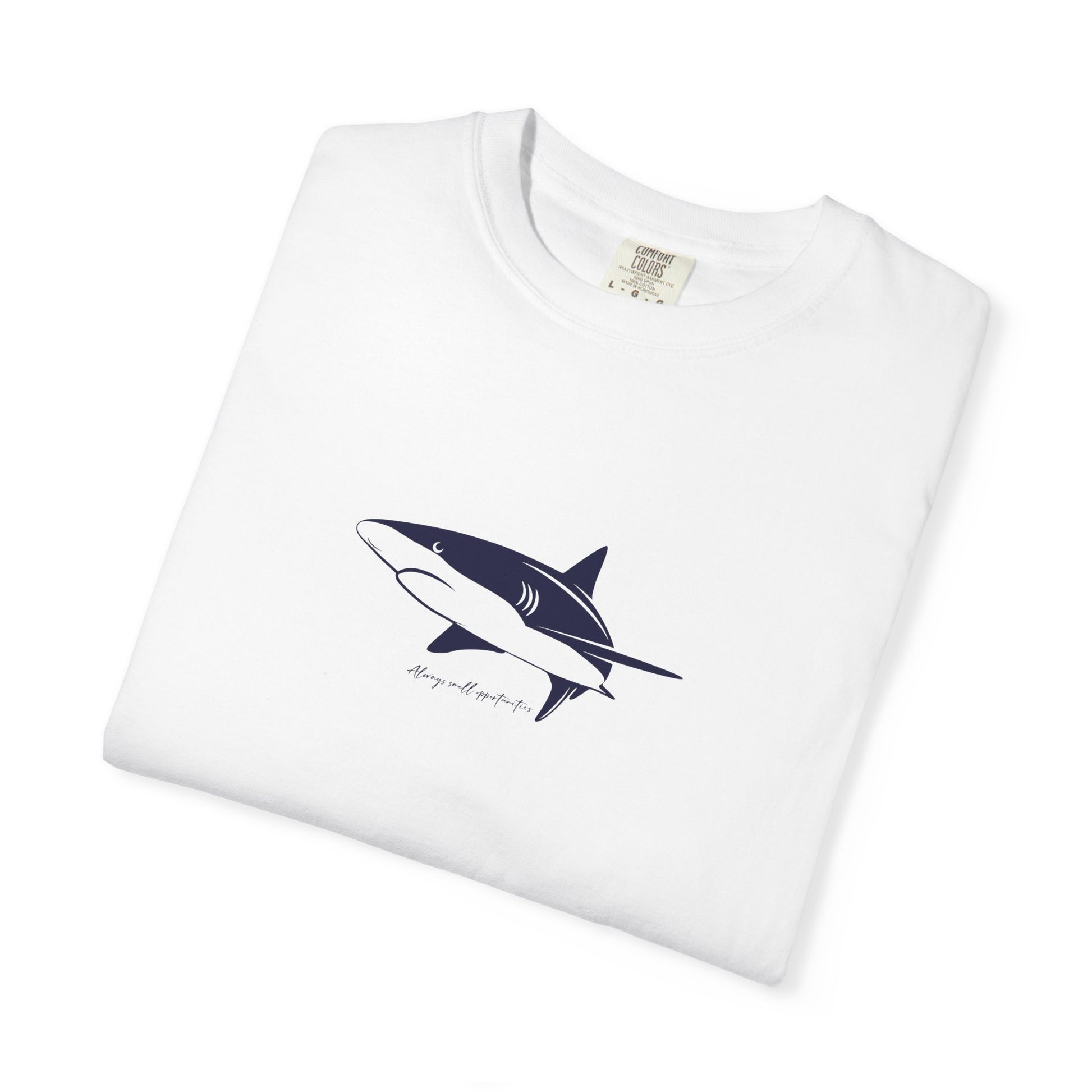 Shark Outline Tee — Minimalist Surf & Ocean Graphic T-Shirt