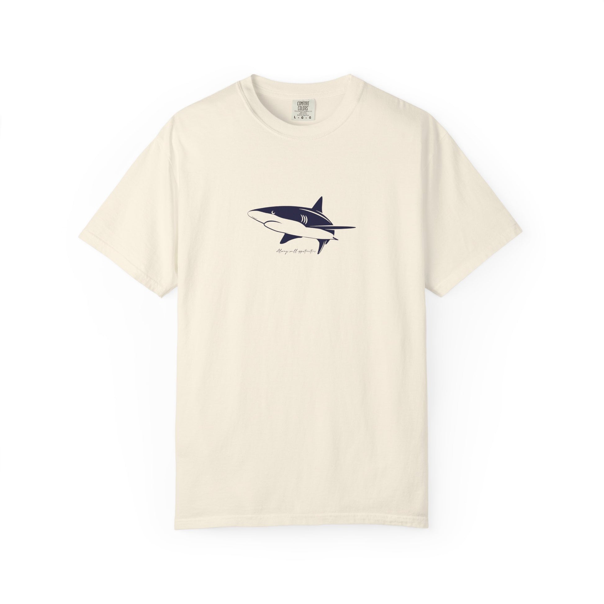 Shark Outline Tee — Minimalist Surf & Ocean Graphic T-Shirt