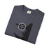 Folded gray t-shirt with 'Heavy Local Freds' text design on a white background