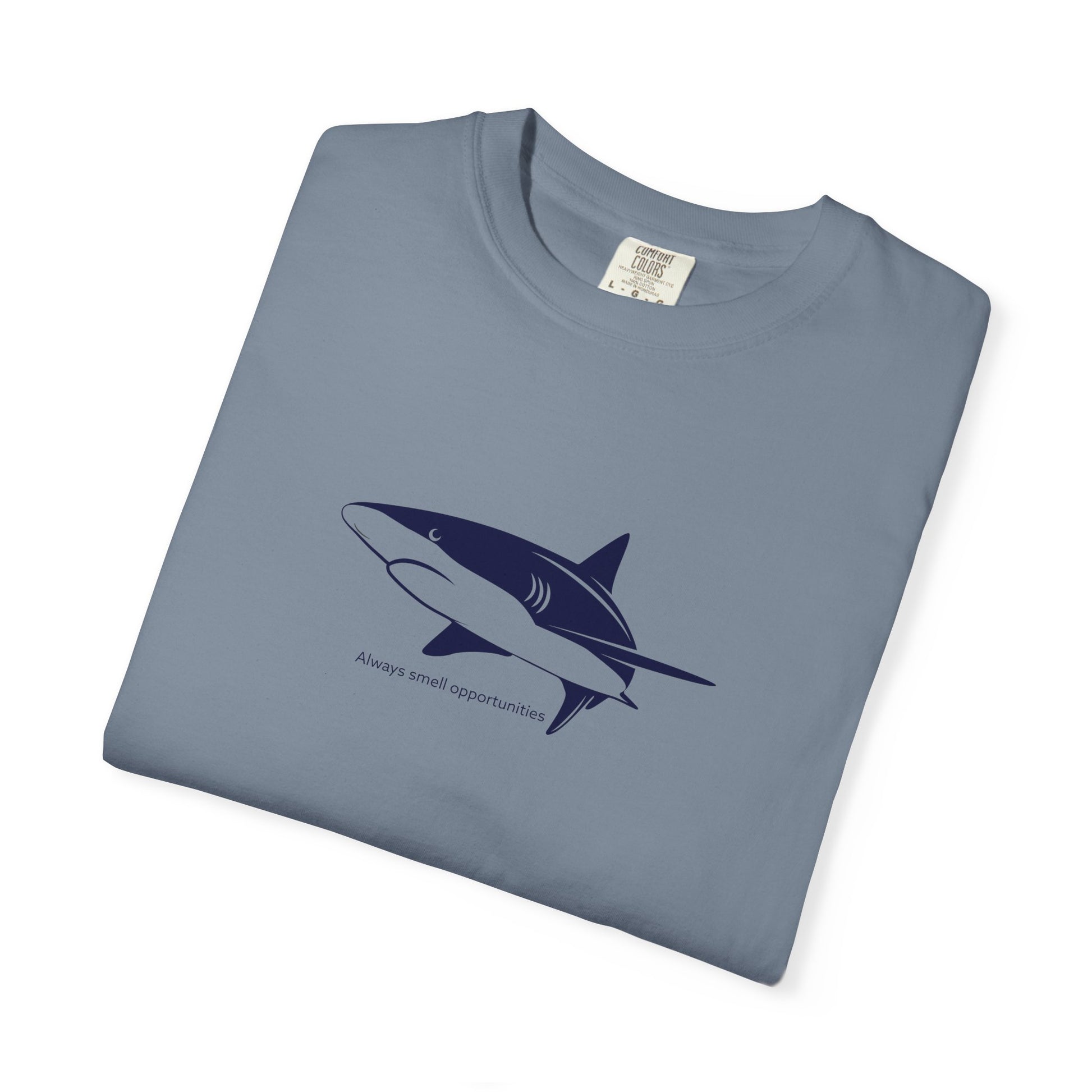 Shark Outline Tee — Minimalist Surf & Ocean Graphic T-Shirt