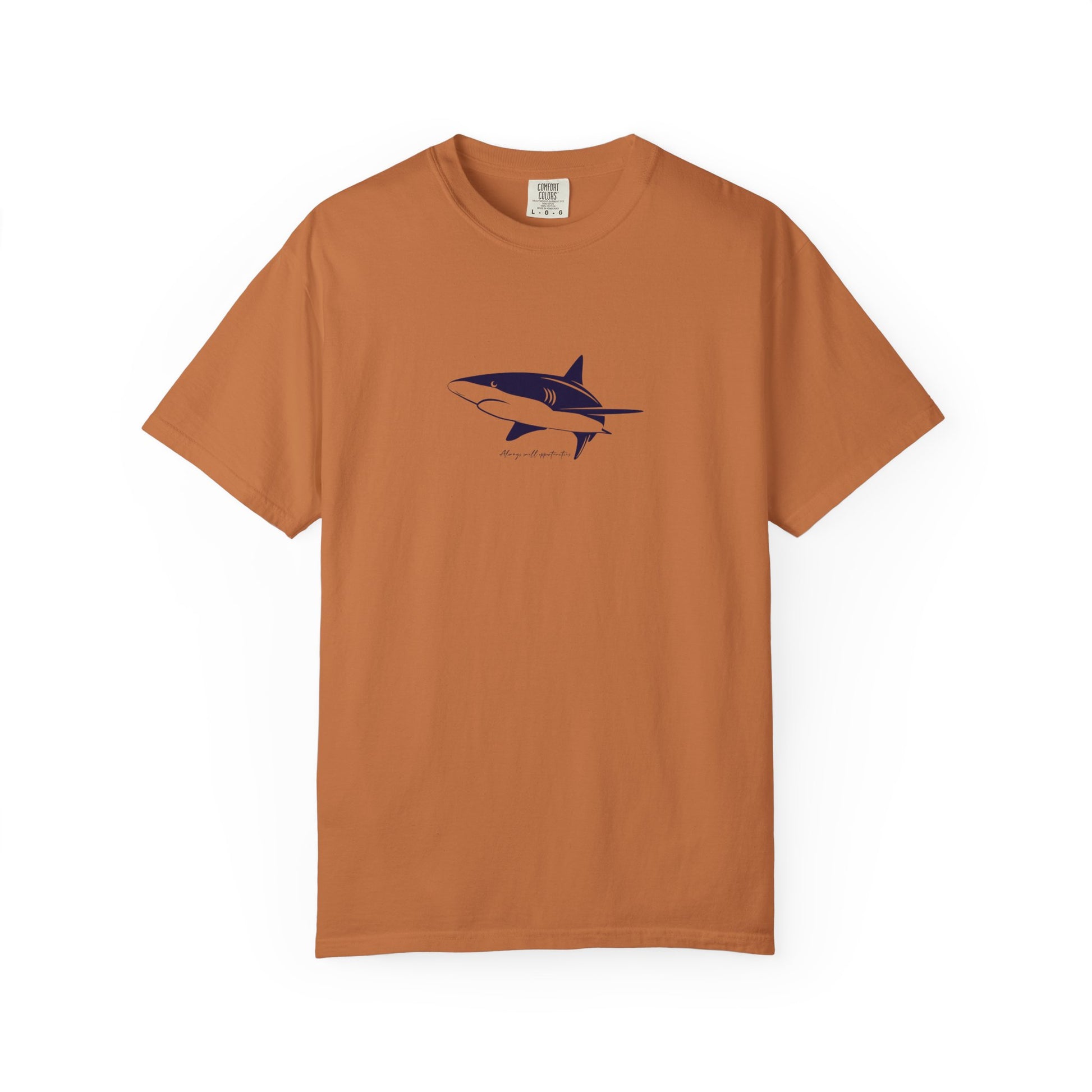 Shark Outline Tee — Minimalist Surf & Ocean Graphic T-Shirt