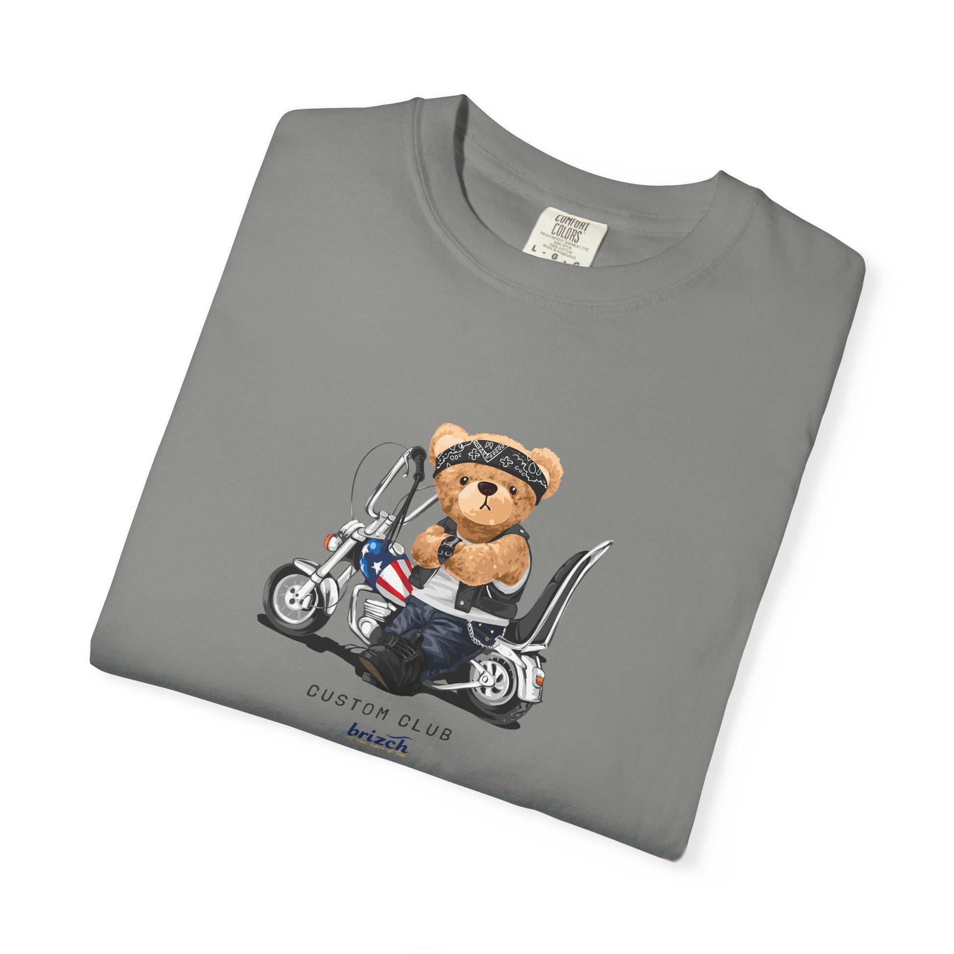 Teddy Bear on Scooter T-Shirt — Cute Vintage Scooter Graphic Tee Lifestyle