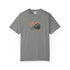 Gray t-shirt with 'California' graphic design on a white background