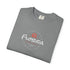 Folded blue t-shirt with 'professional procrastinator' text on a white background