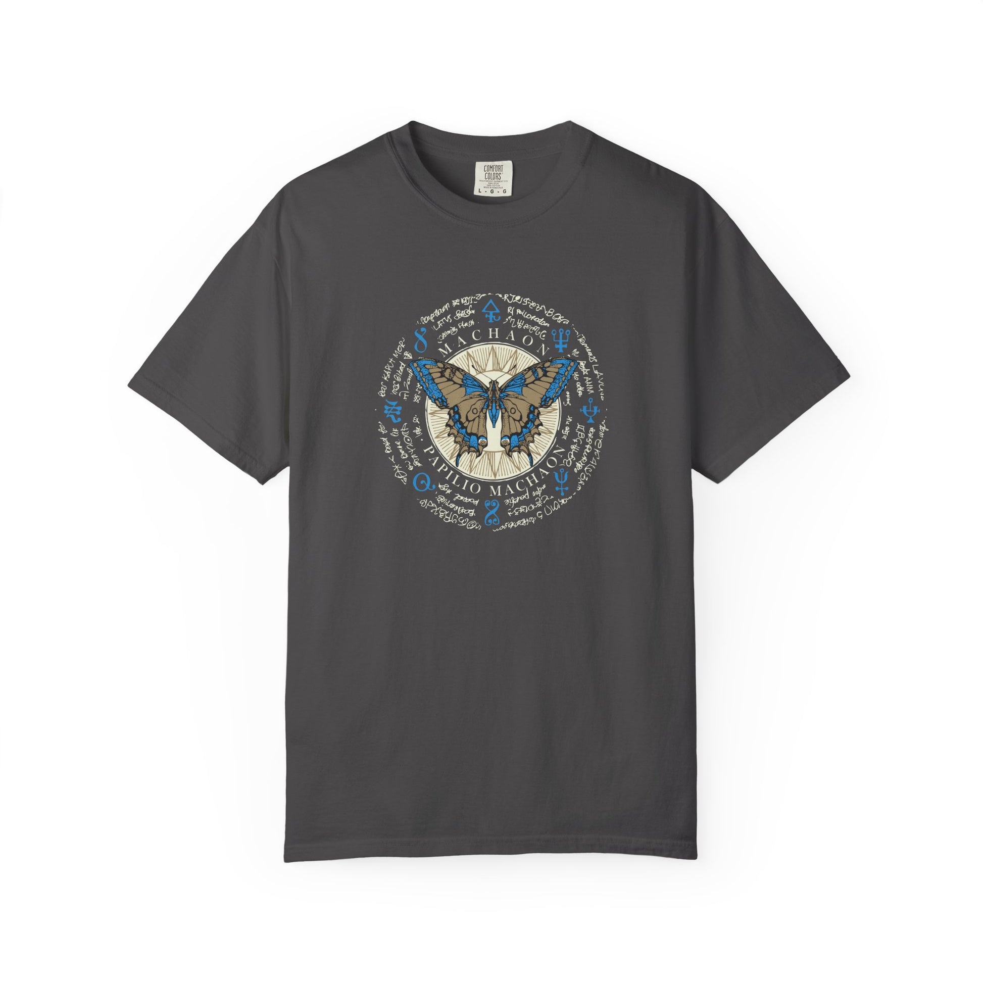Gray t-shirt with a graphic design of a rat and text 'Feral but Friendly' on a white background