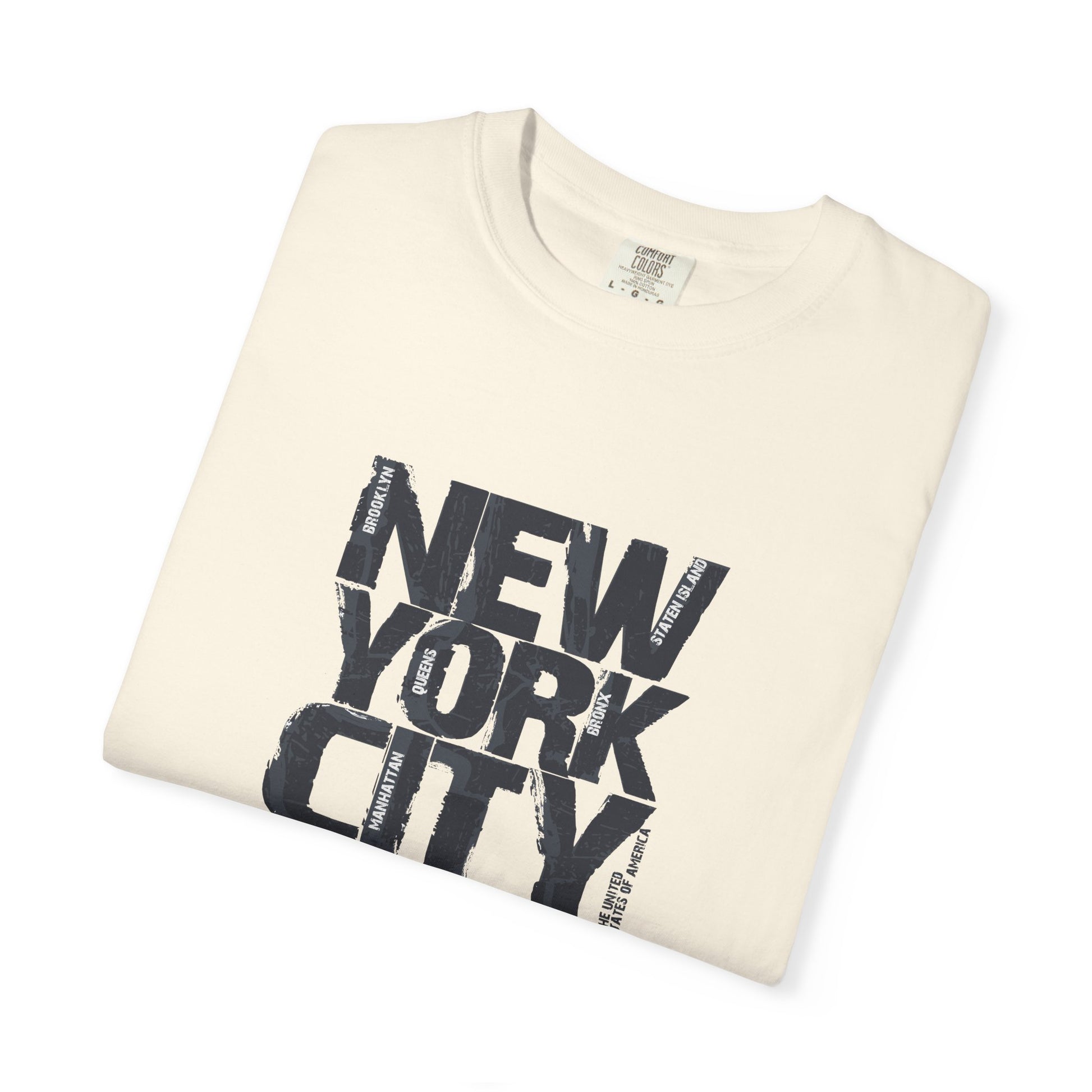 New York City Block Print T-Shirt — Vintage Urban Graphic Tee