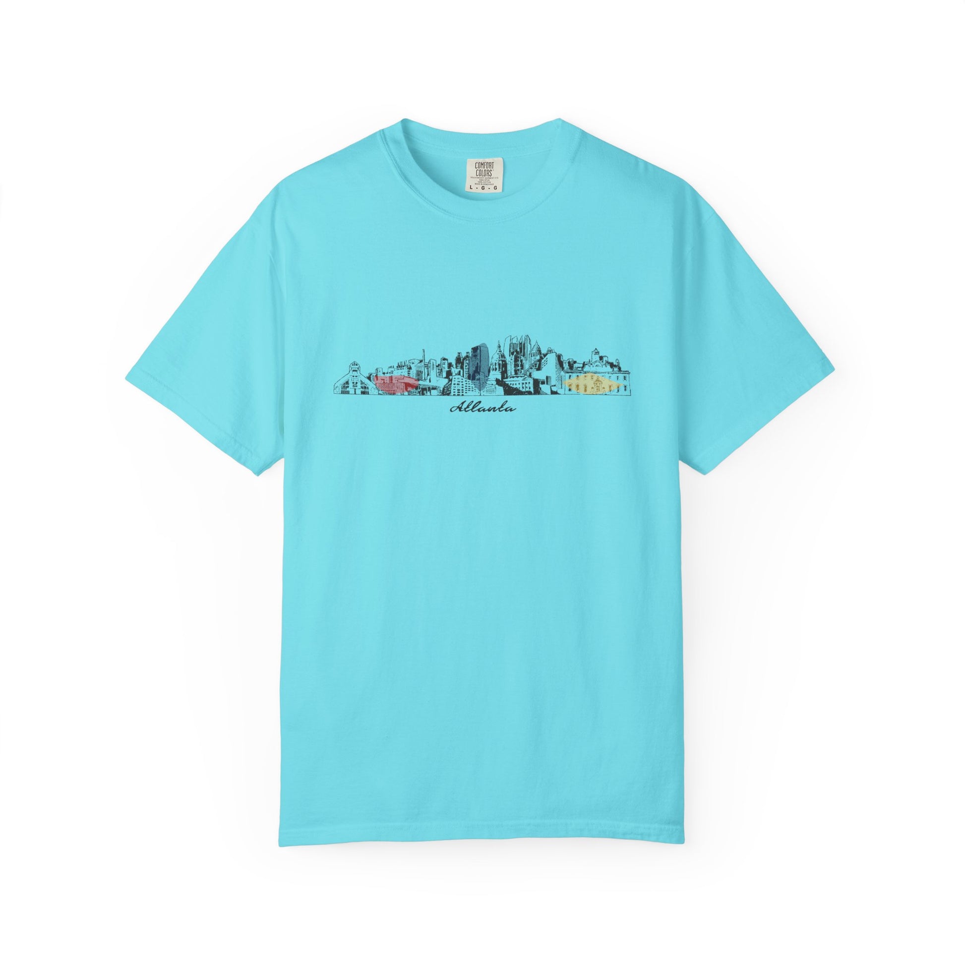 Atlanta Skyline T-Shirt — Minimal Watercolor Cityscape Tee