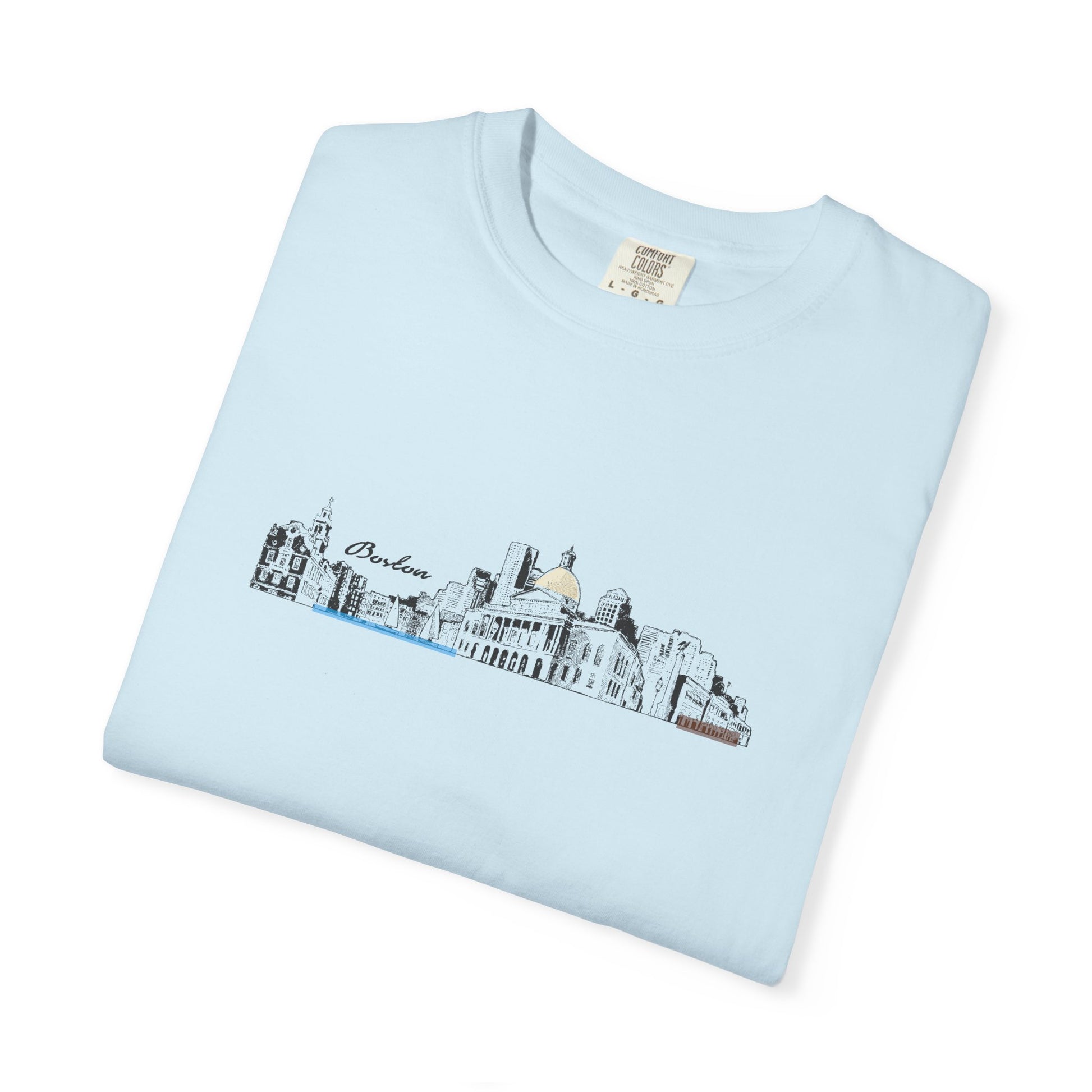 City Skyline Sketch T-Shirt — Minimalist Urban Panorama Tee