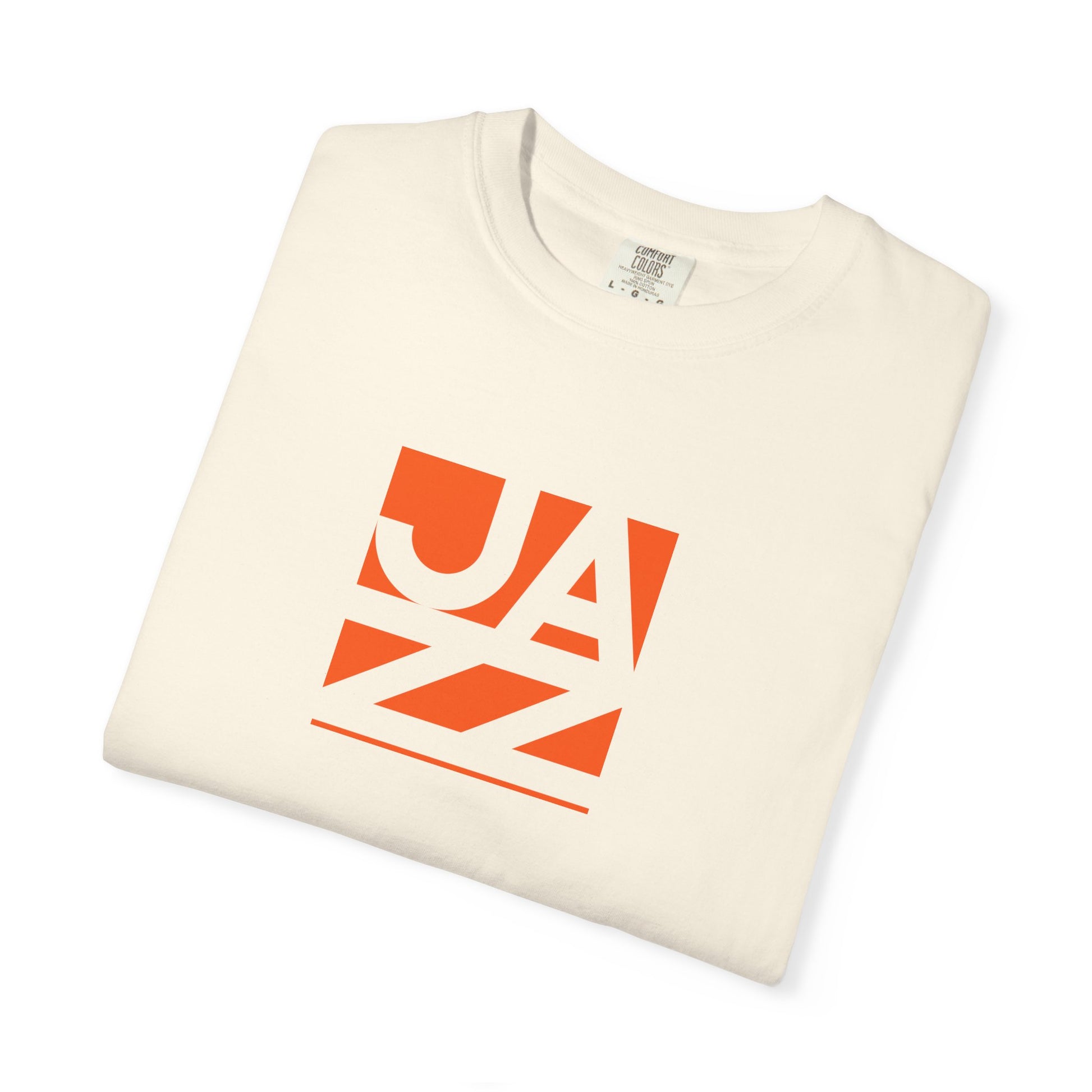 Jazz Graphic T-Shirt — Retro Orange Block Design