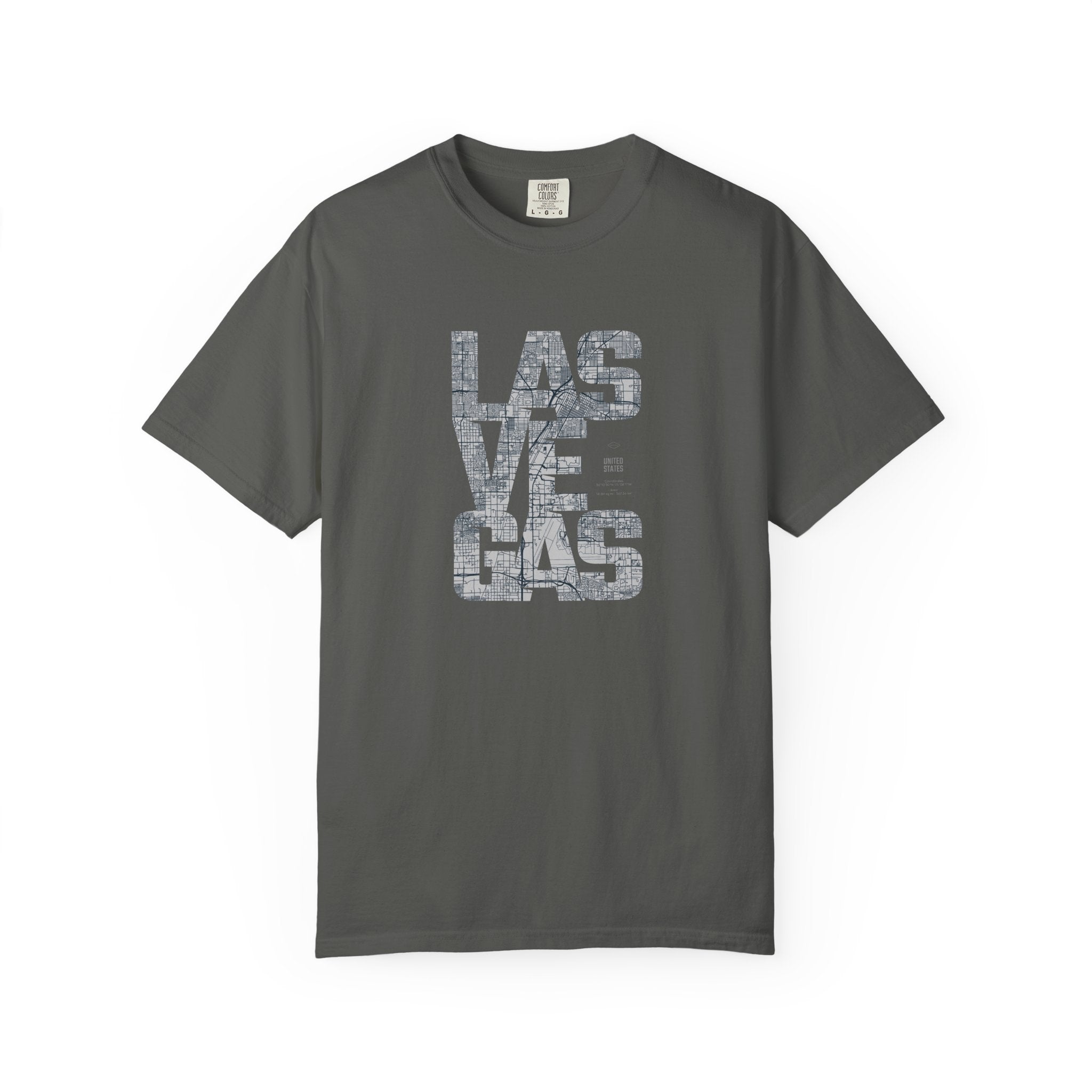 Las Vegas Vintage Block Tee — Retro Cityscape Graphic T-Shirt